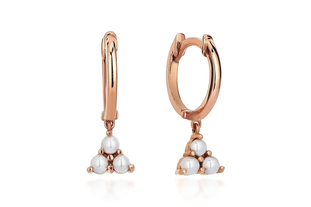 Üç İnci Halka Küpe (2)