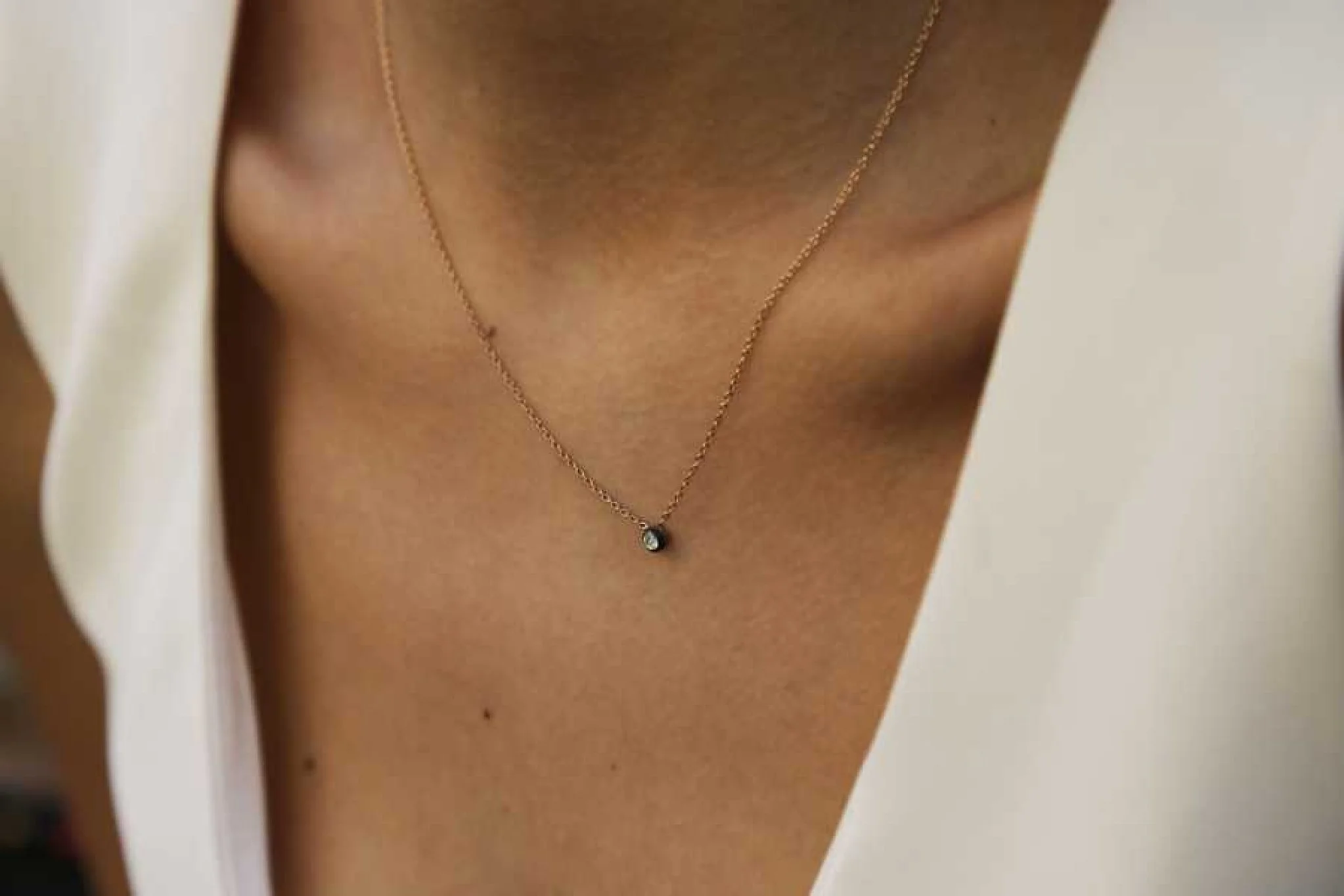 Elmas Tek Taş Kolye 0.05 - 1