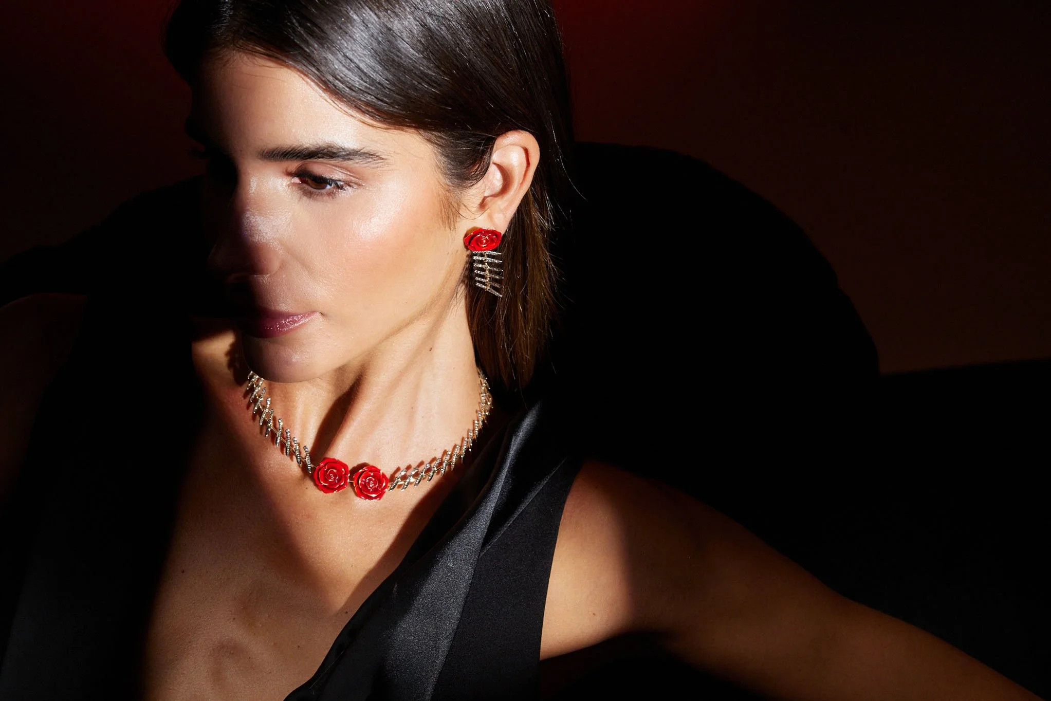 Bıçak ve Gül Earring - 1