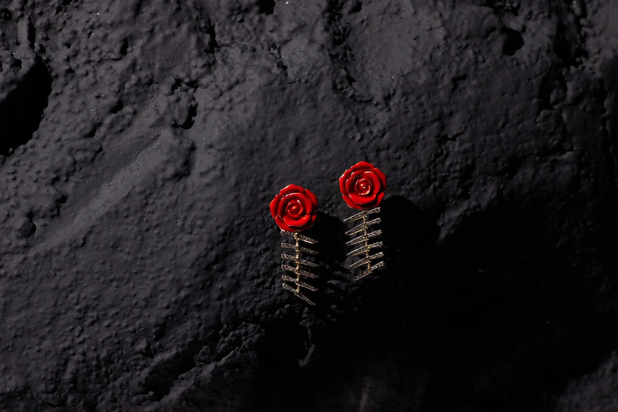 Bıçak ve Gül Earring - 4