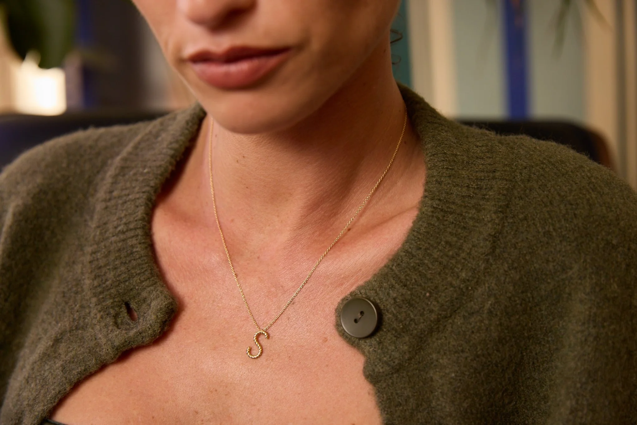 Mini Burgu Harf Kolye - 3