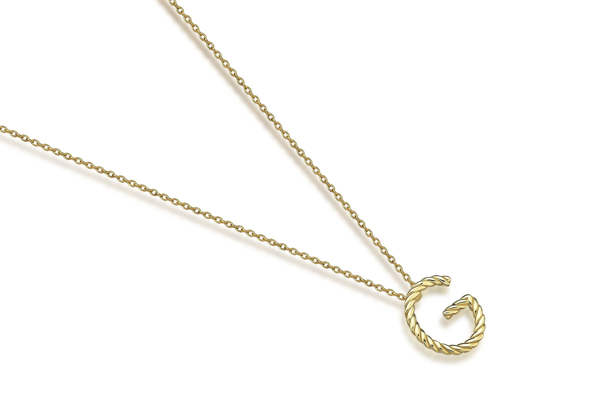 Mini Burgu Harf Kolye - 2