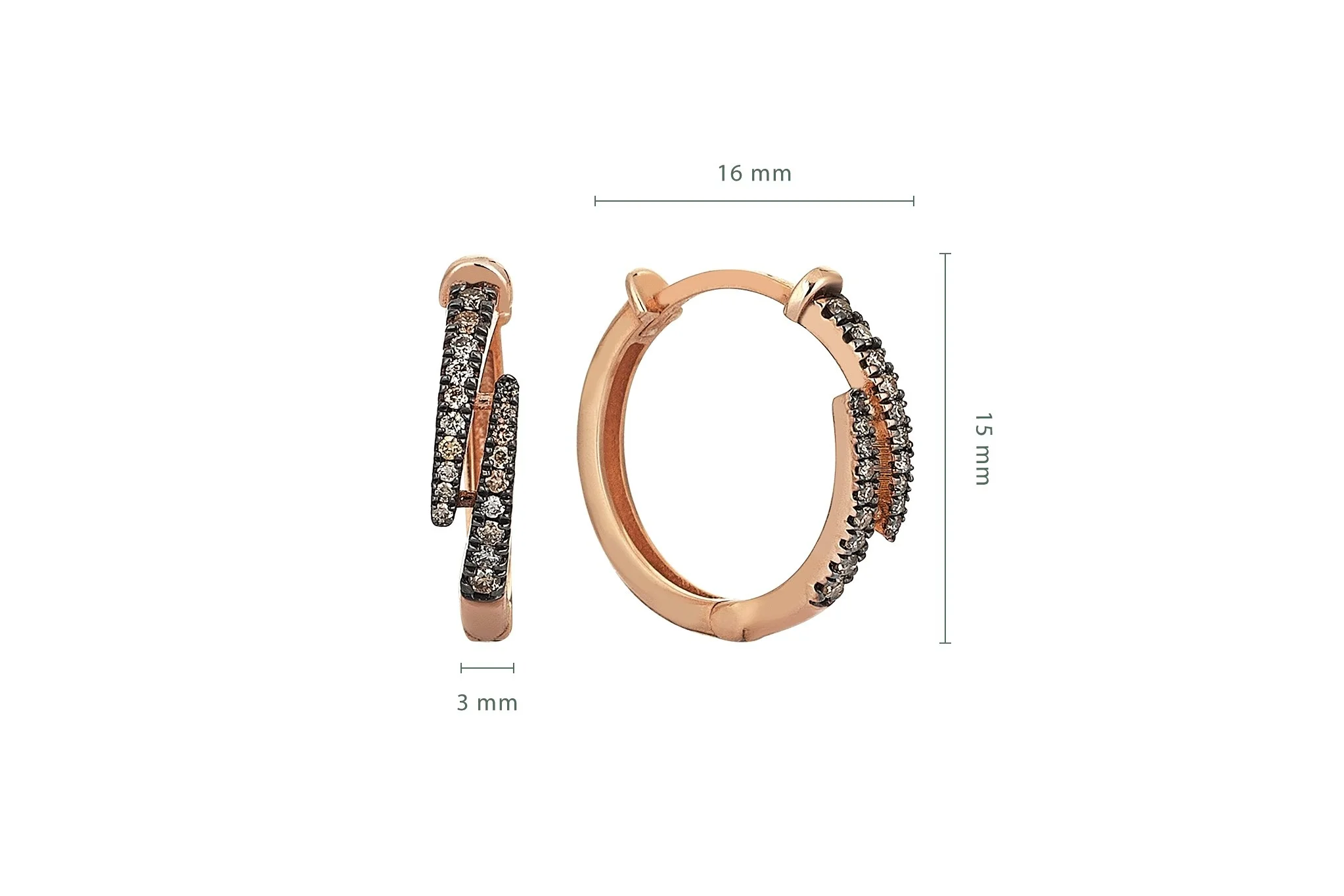 Claw Brown Earring - 5