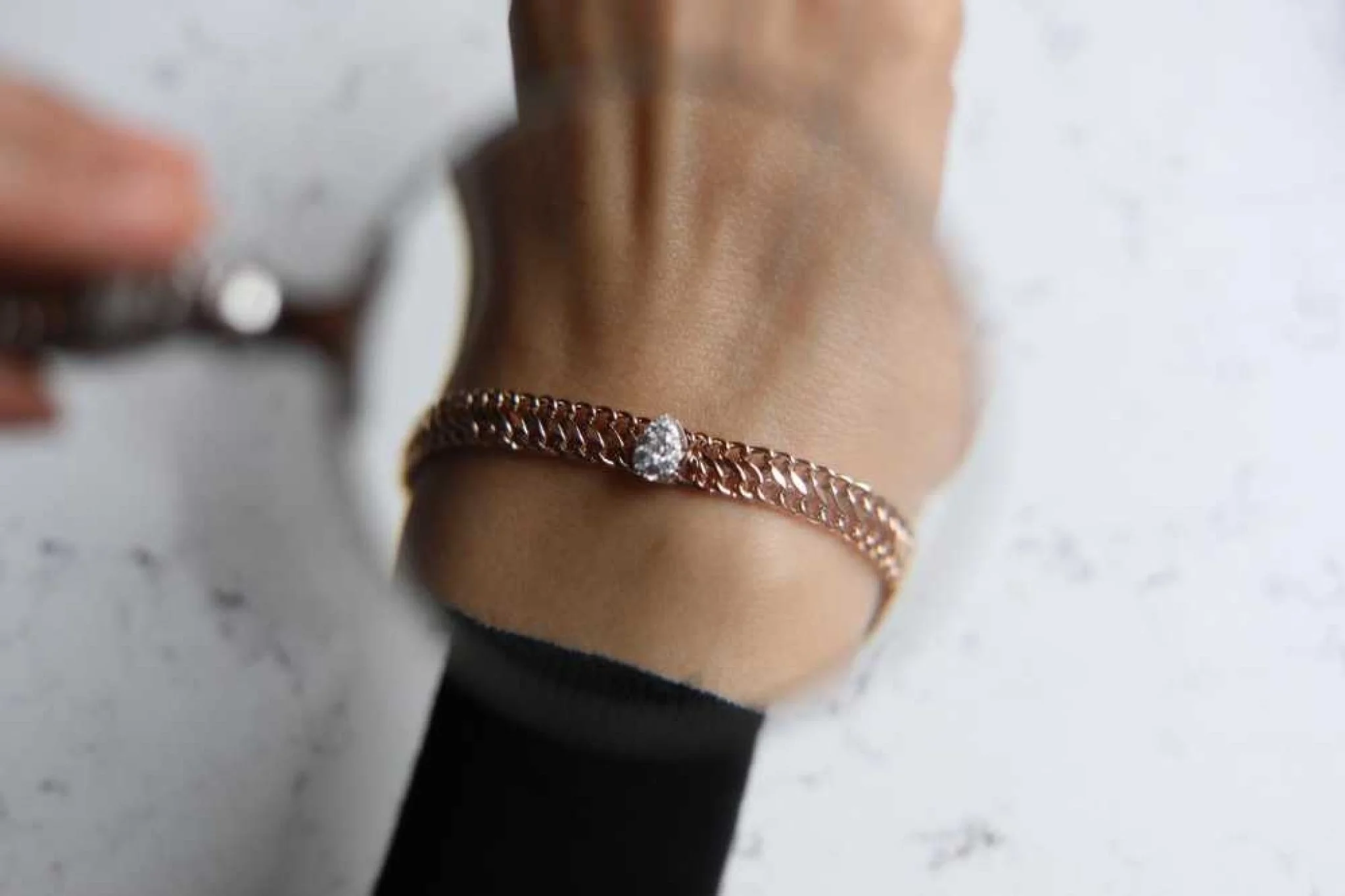 Damla Pırlanta ve Hasır Bilezik - 1