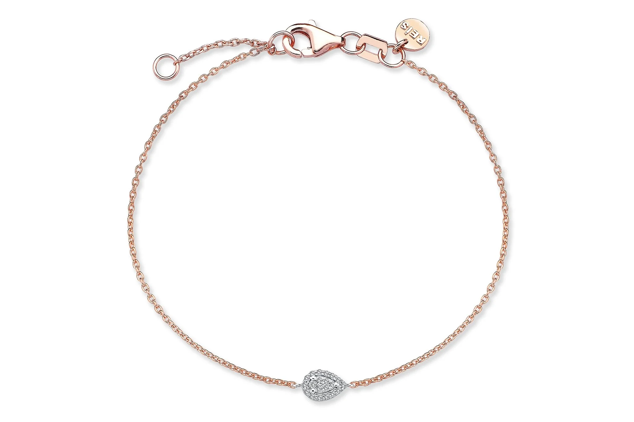 Damla Pırlanta Zincirli Bilezik - 2