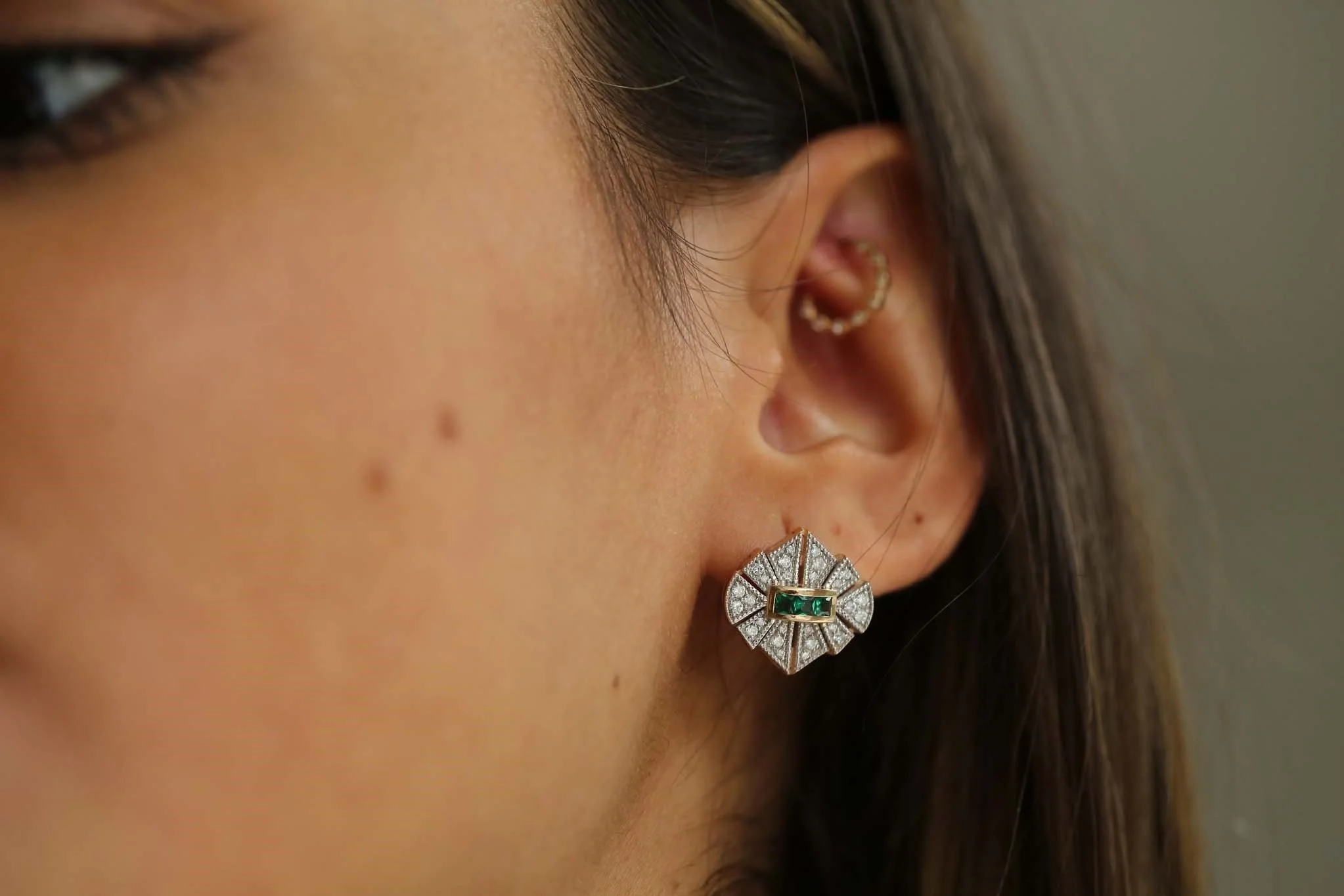 Gotham Green Earring - 1