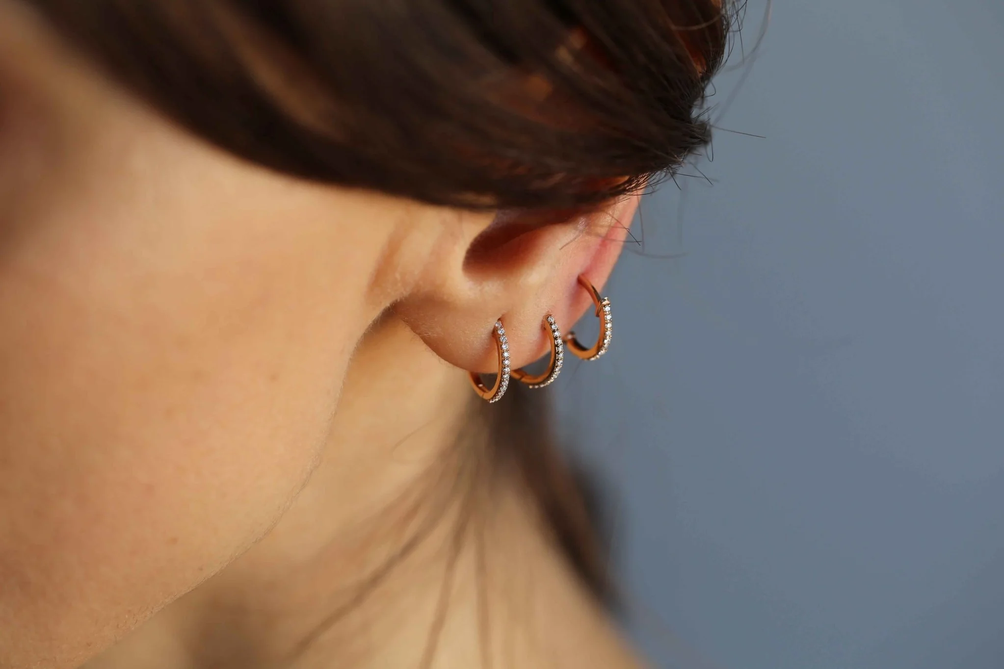 Halka Pırlanta Küpe - 5