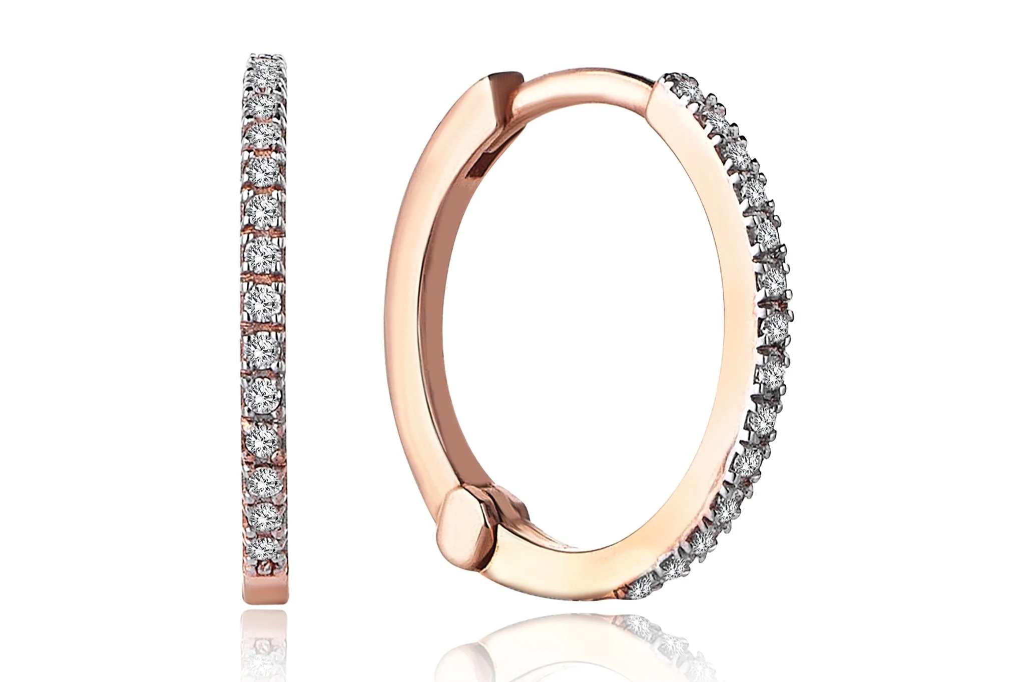 Halka Pırlanta Küpe - 3