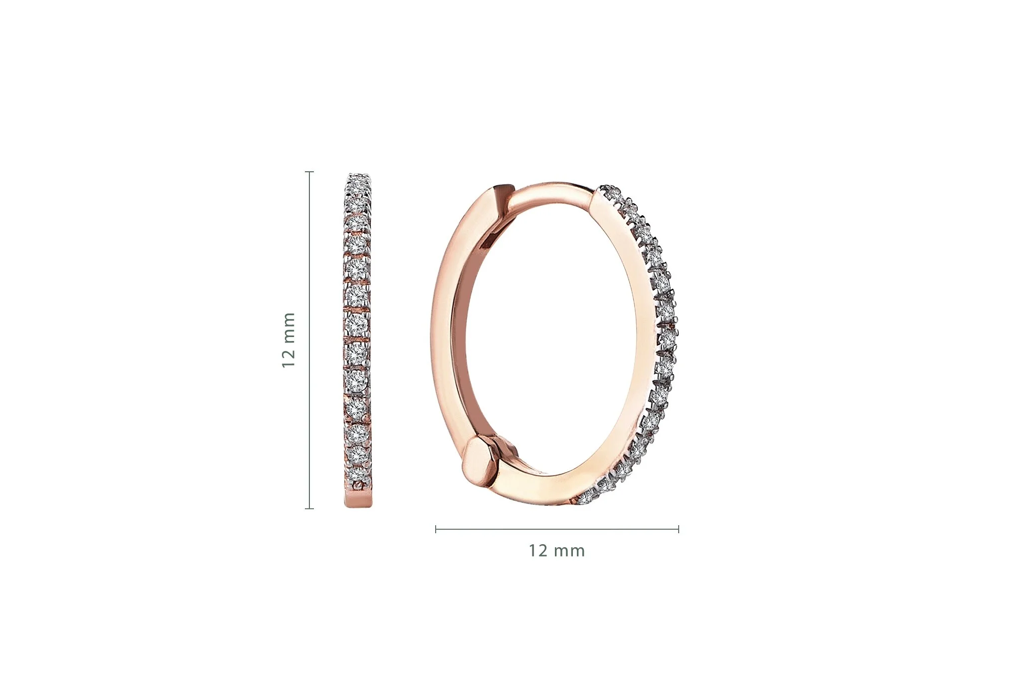 Halka Pırlanta Küpe - 2