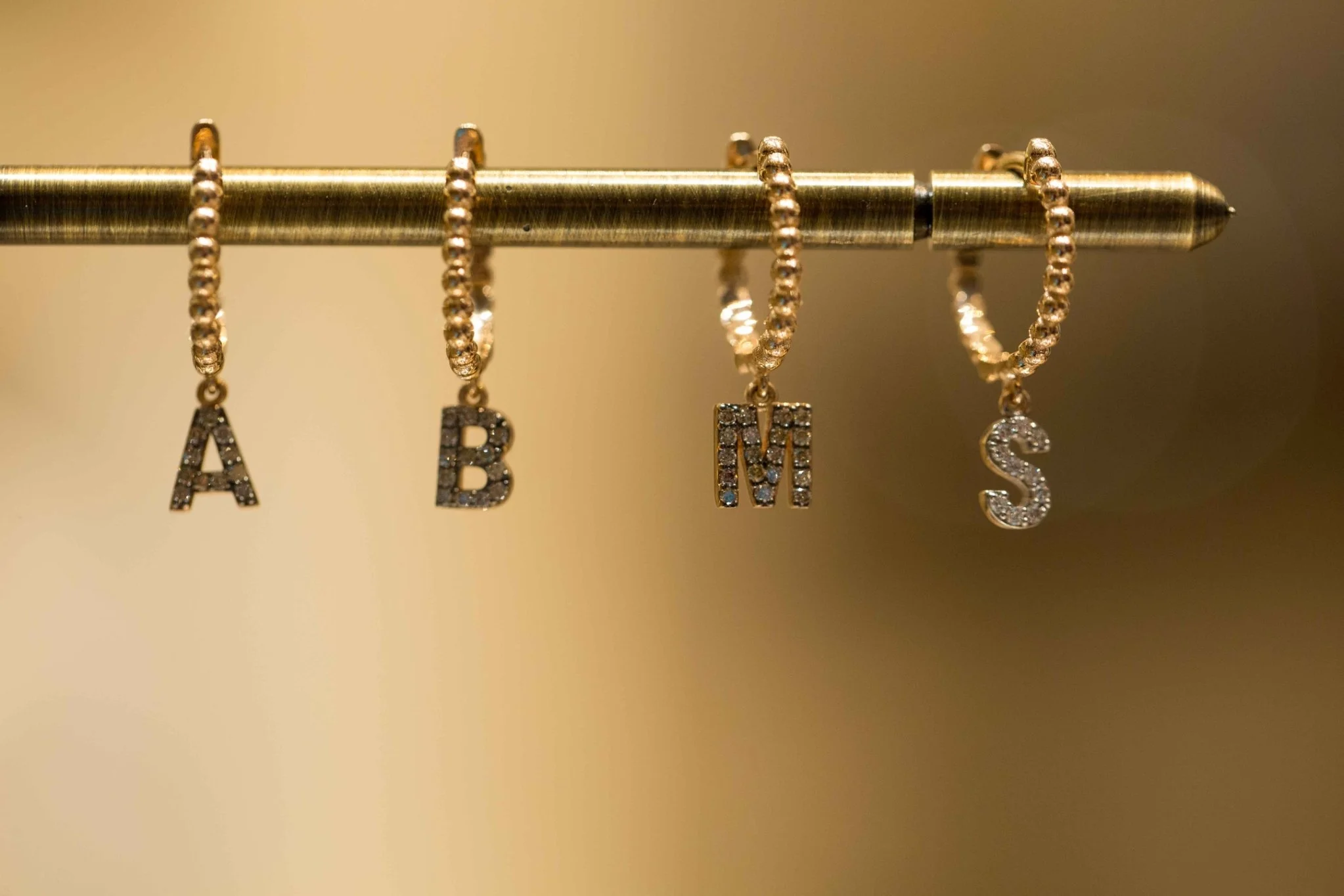 Harf Pırlanta Küpe - 1