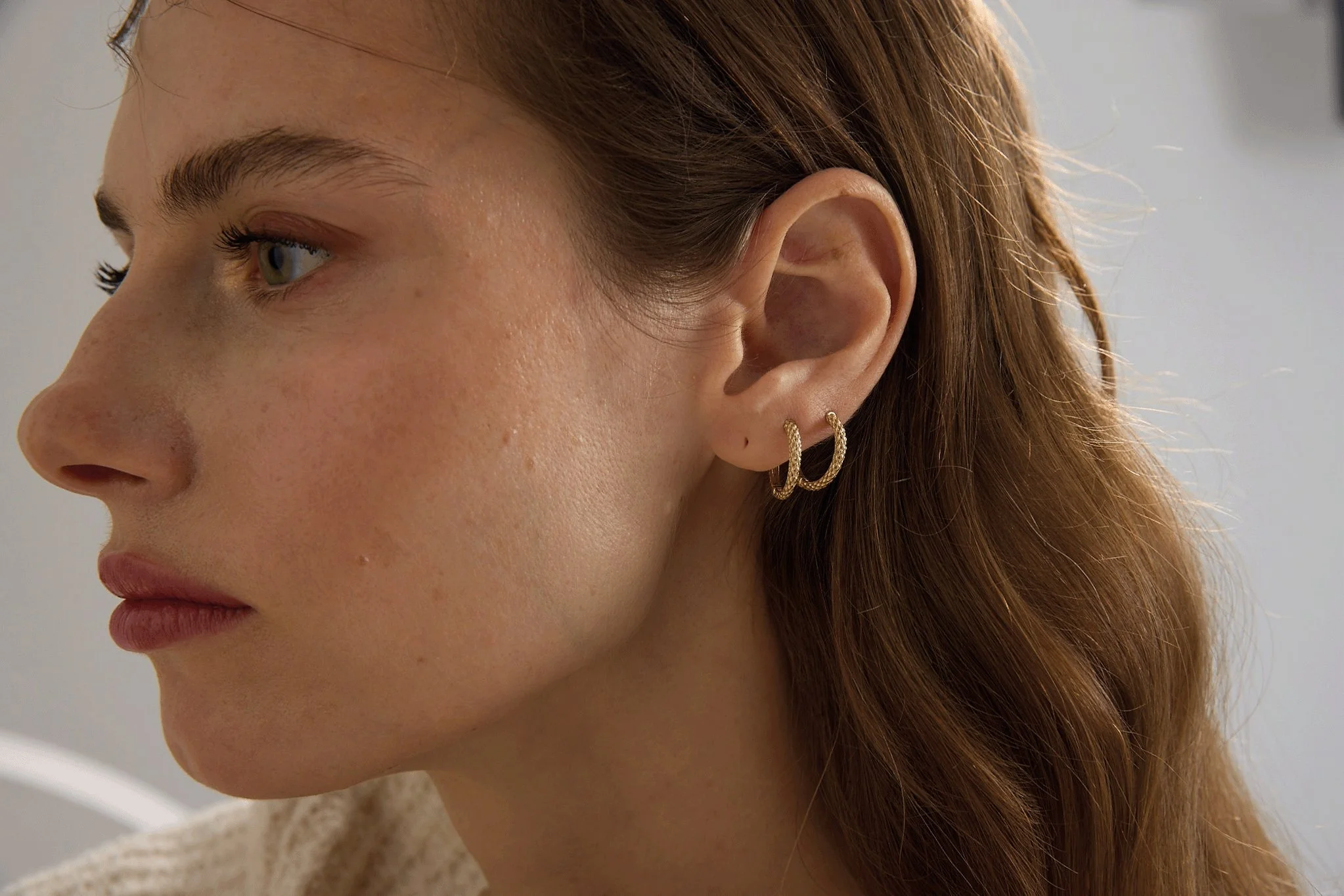 Hasır Thin Earrings - 1