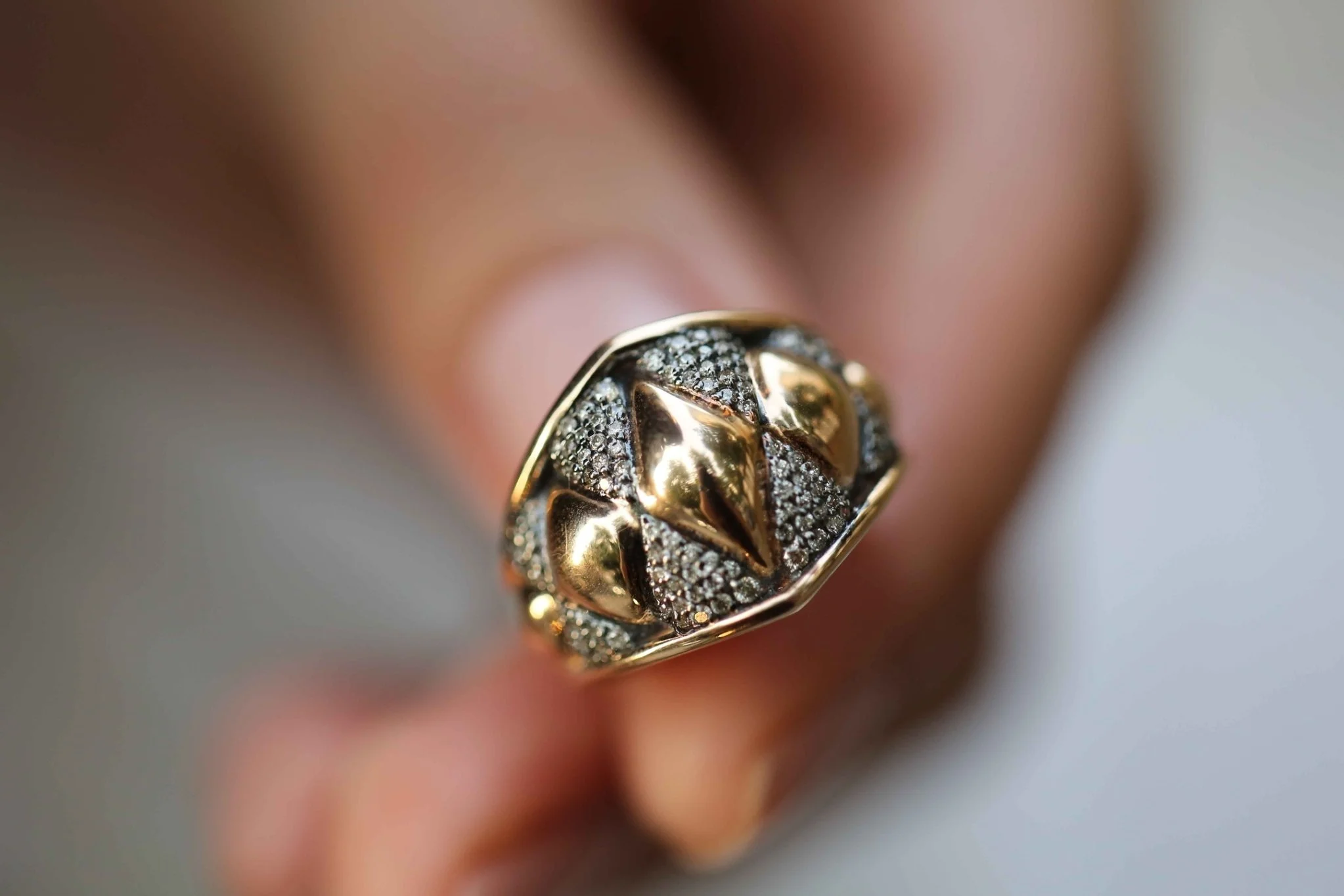Bold Cognac Ring - 4