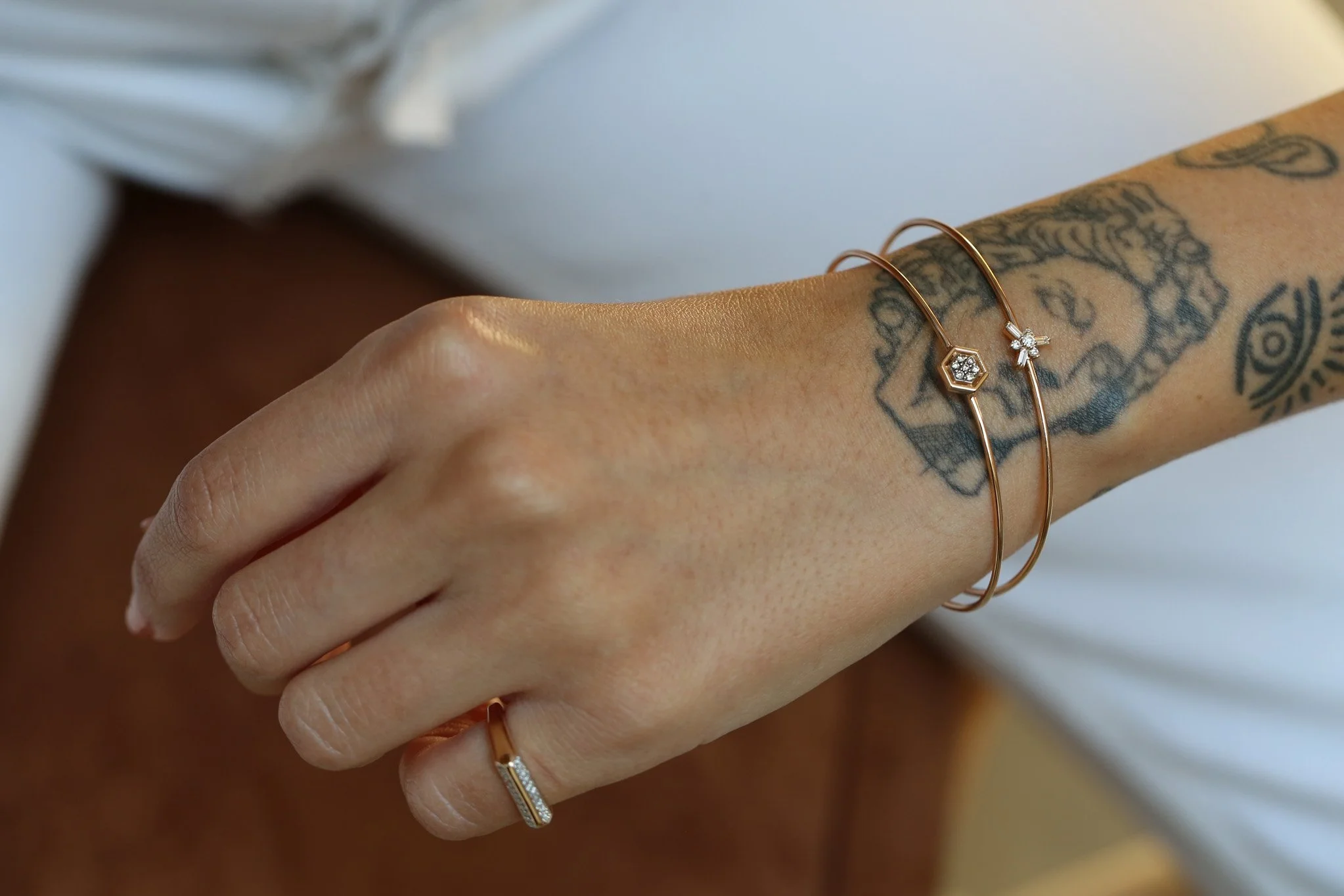 Hexa Brown Bangle - 1