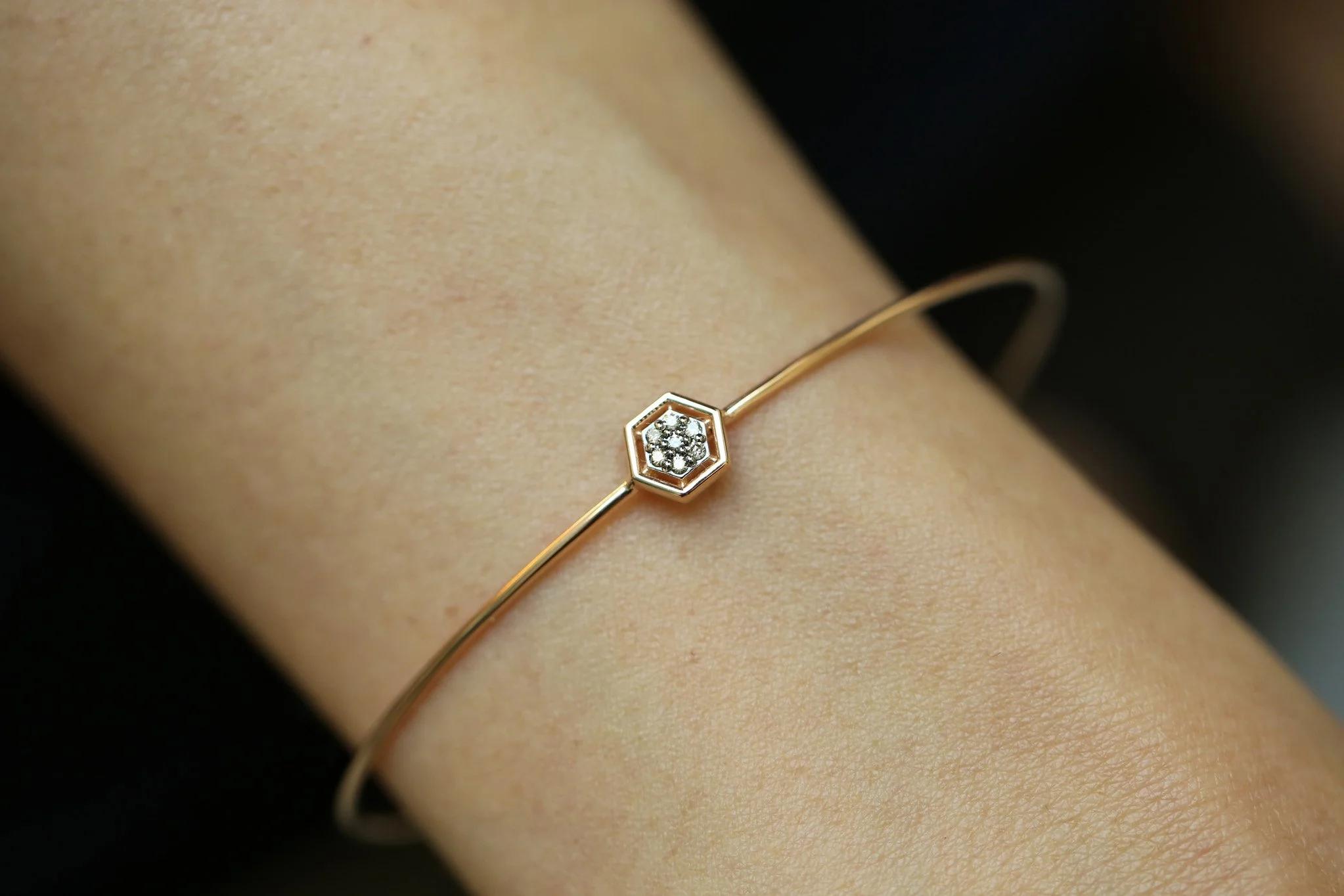 Hexa Brown Bangle - 4