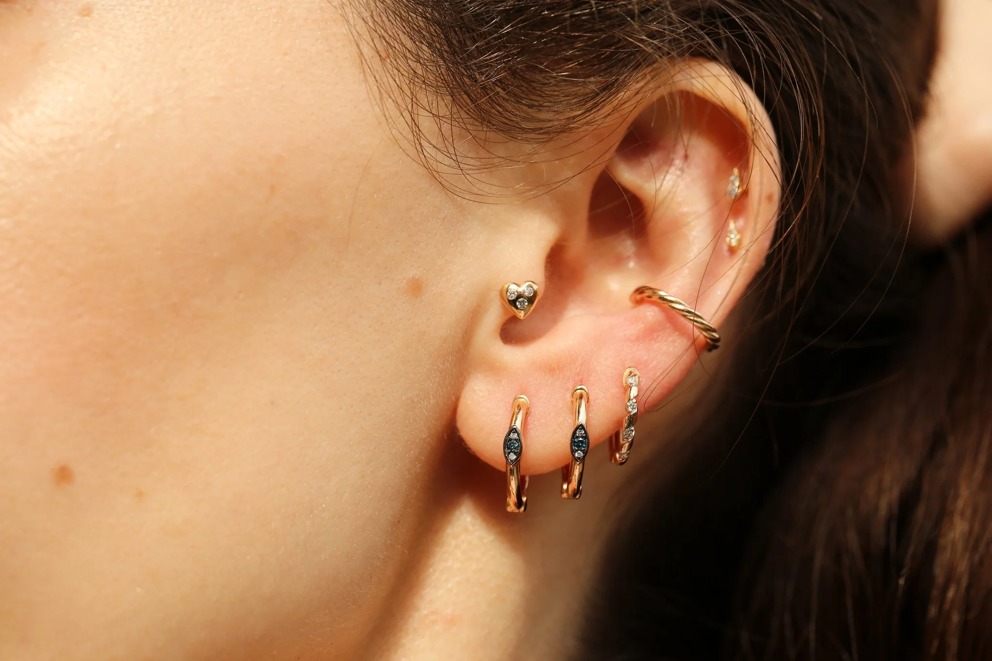 Kalp Pırlanta Tragus - 3