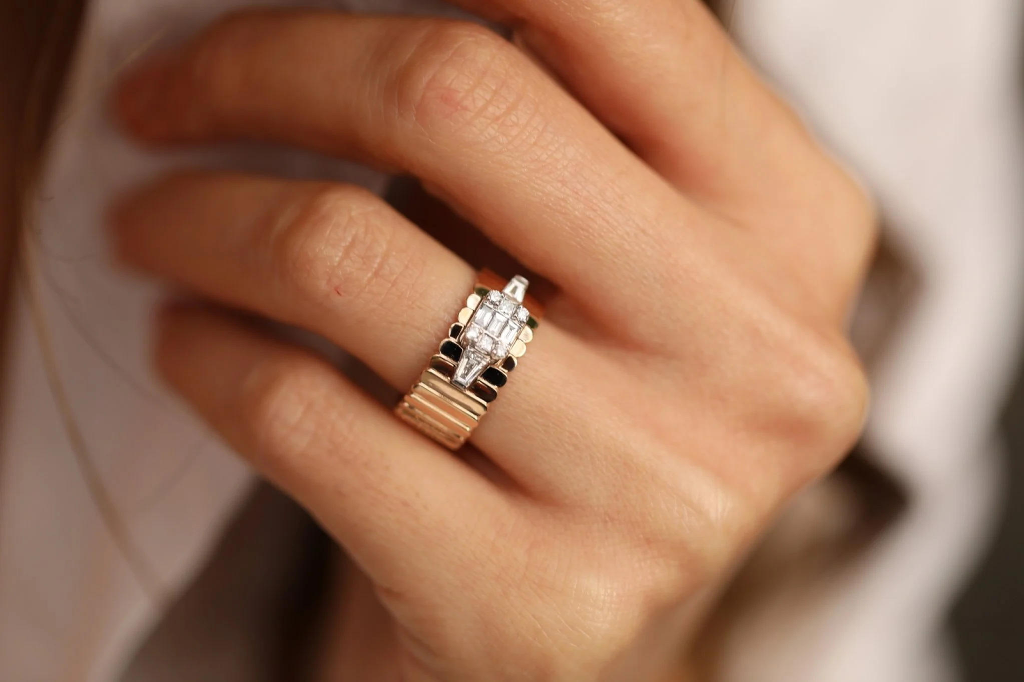 Kemer ve Baget Pırlanta Yüzük - 1