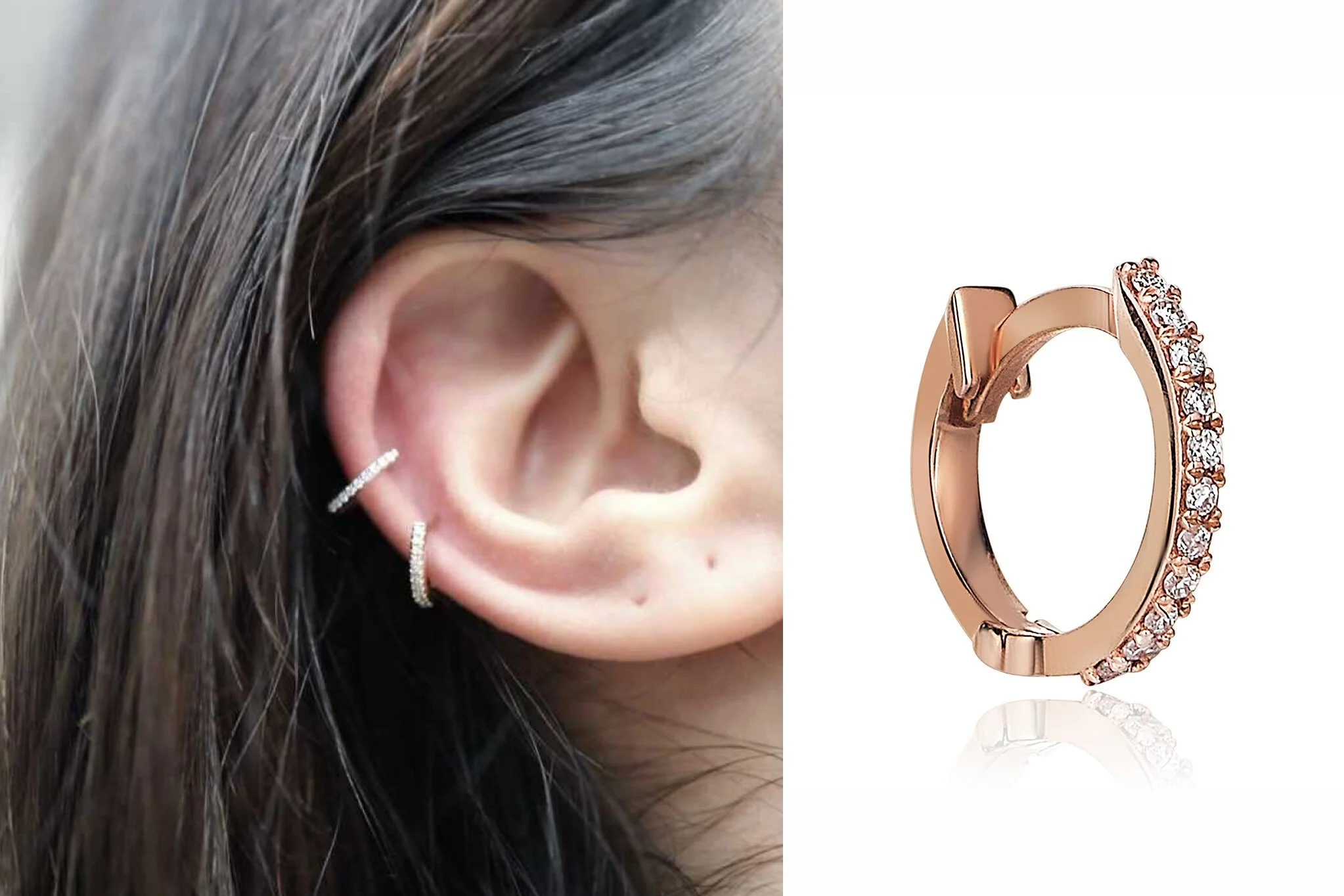 Kıkırdak Küpe Pırlanta - 1