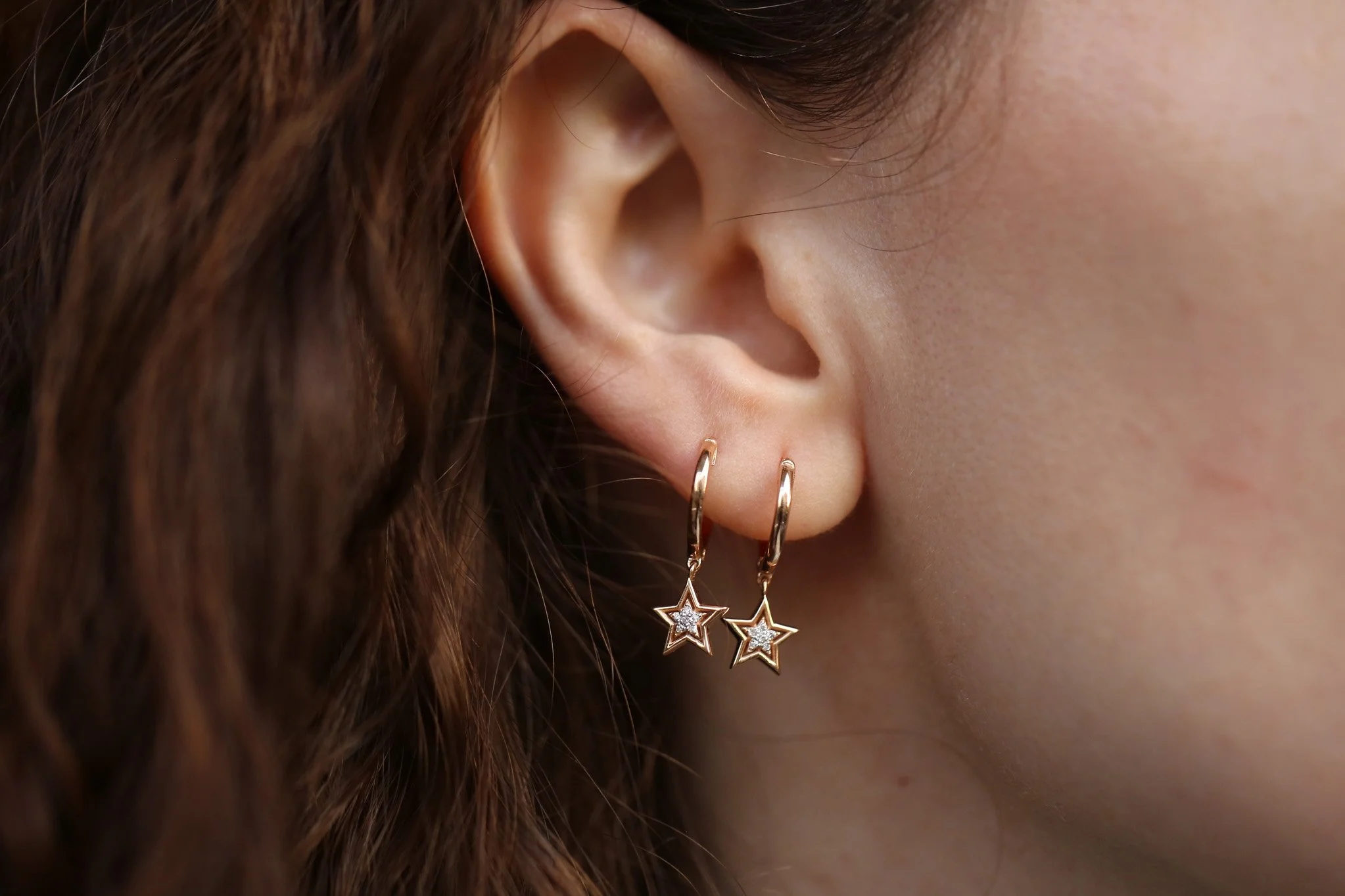 Mahal Star White Küpe - 1