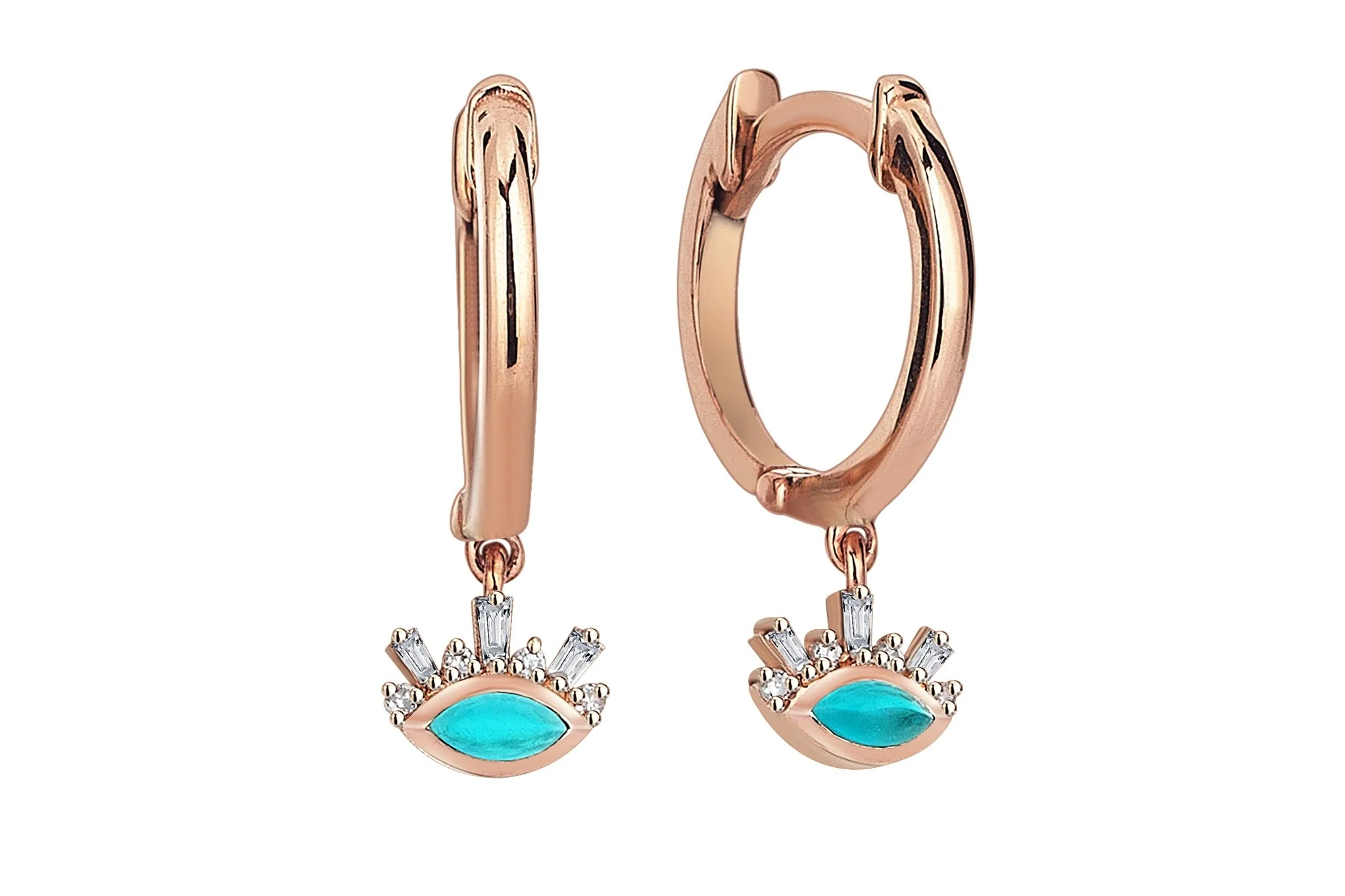 Mini Mavi Ay Küpe - 1