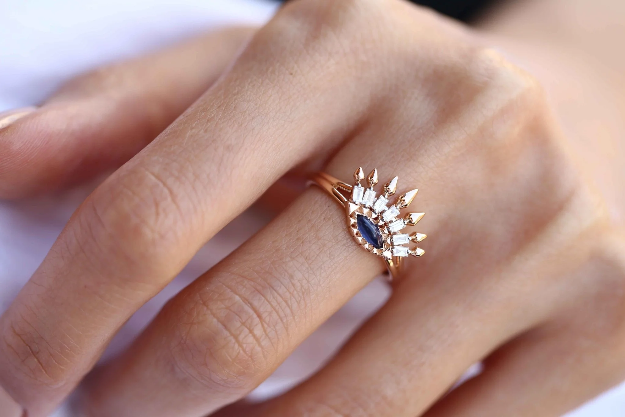 Mavi İstiridye Bar Yüzük - 3