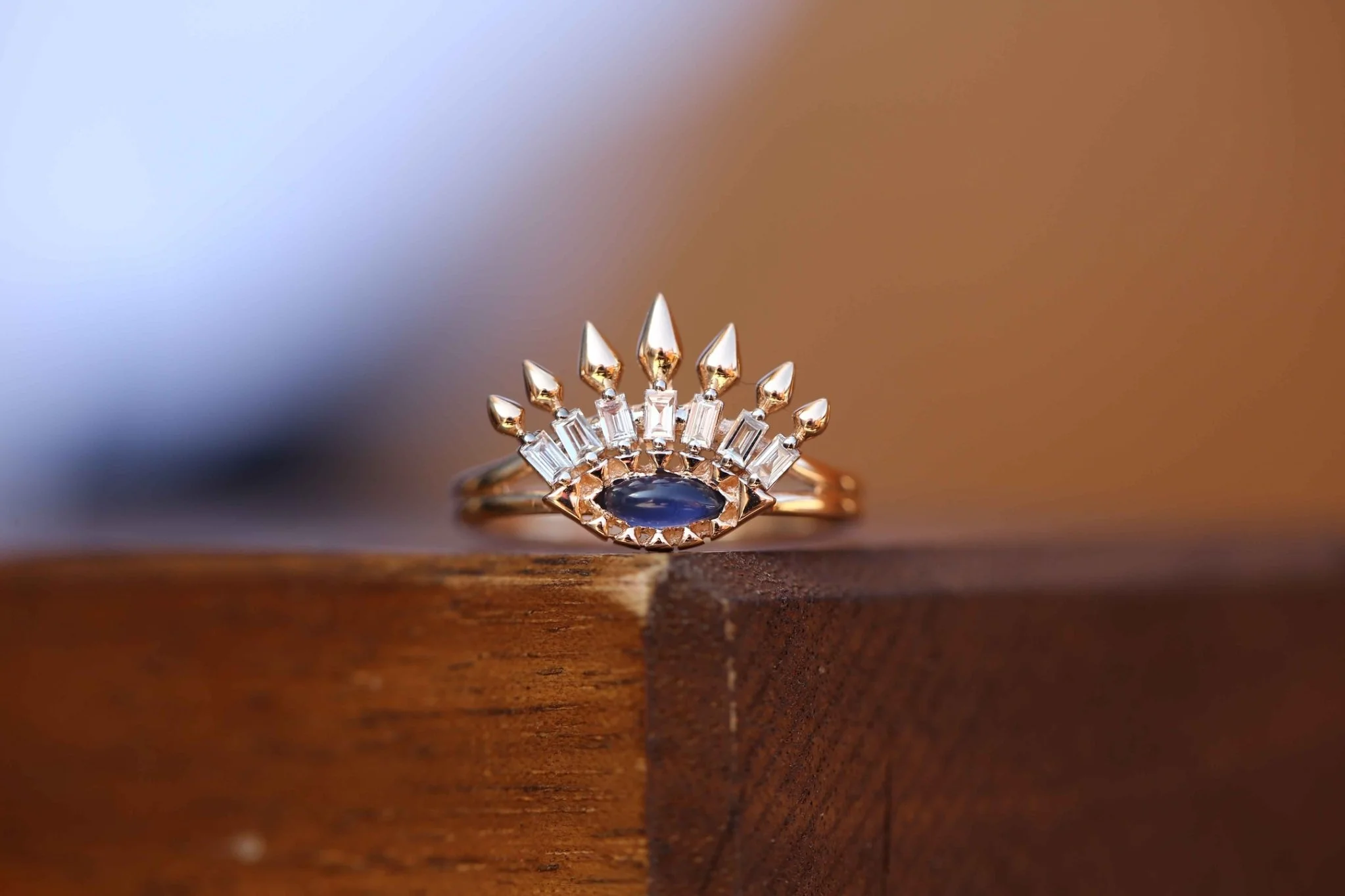 Mavi İstiridye Bar Yüzük - 4