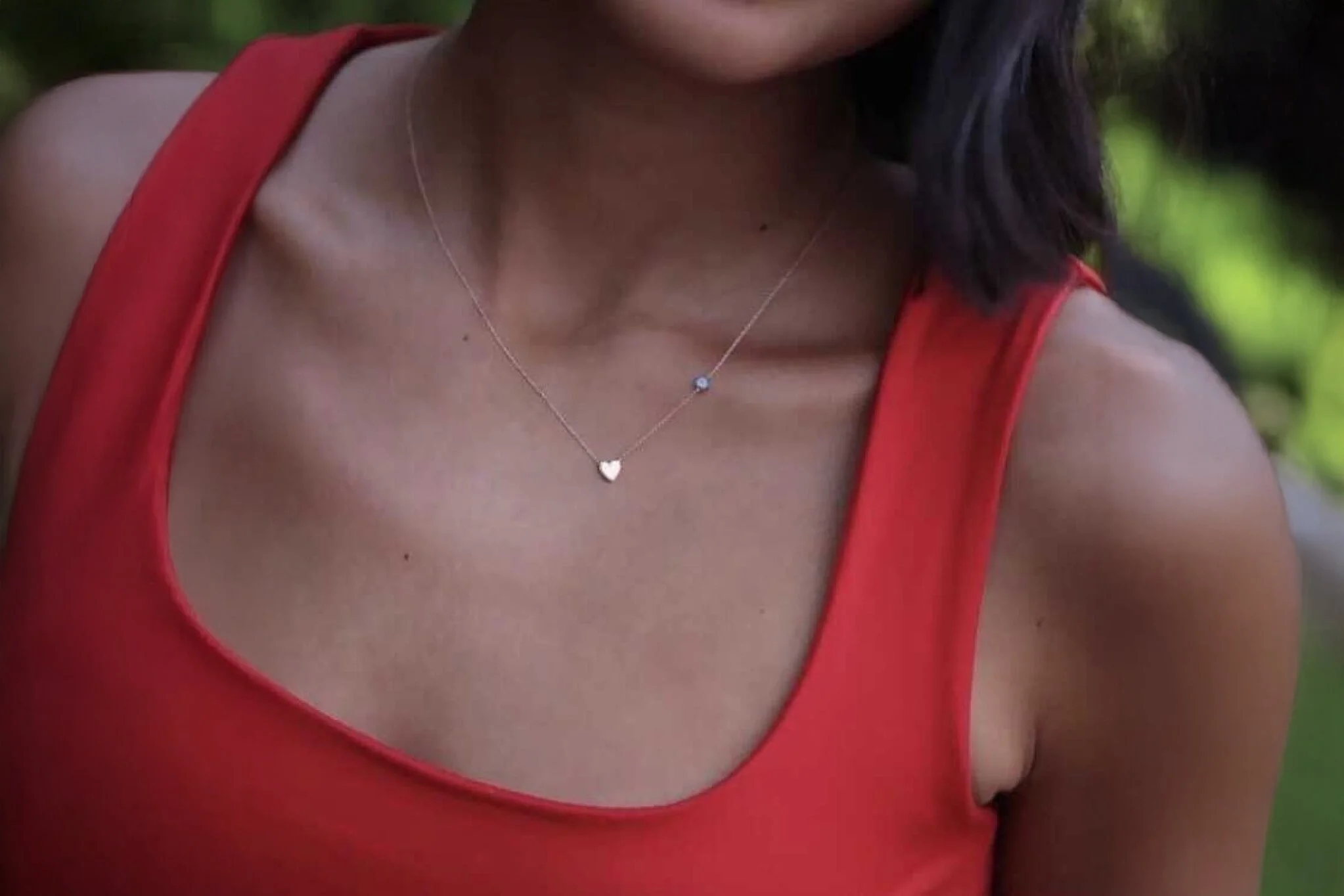 Mine Gözlü Kalp Kolye - 1