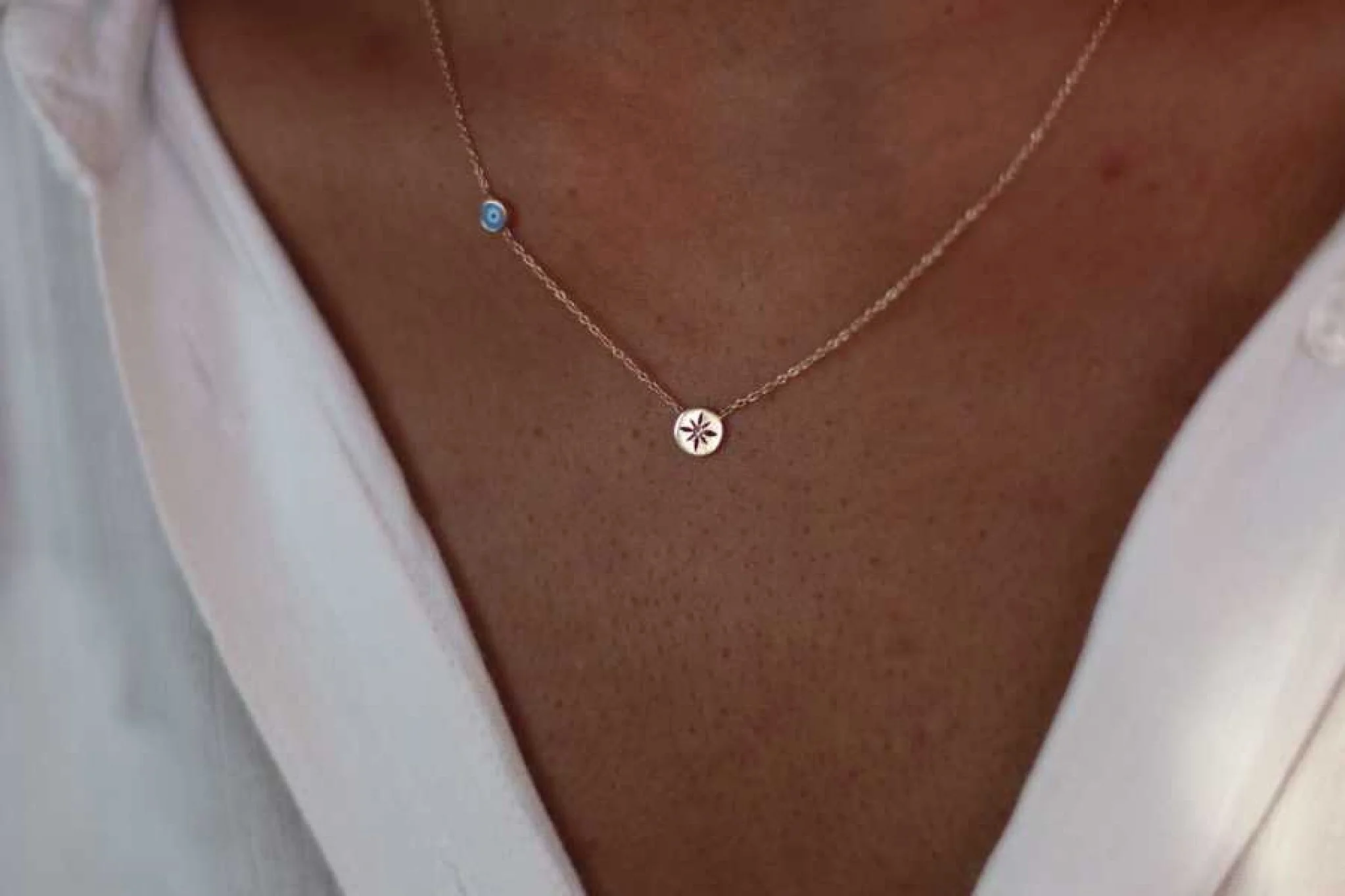 Mineli Kutup Yıldızı Kolye - 1