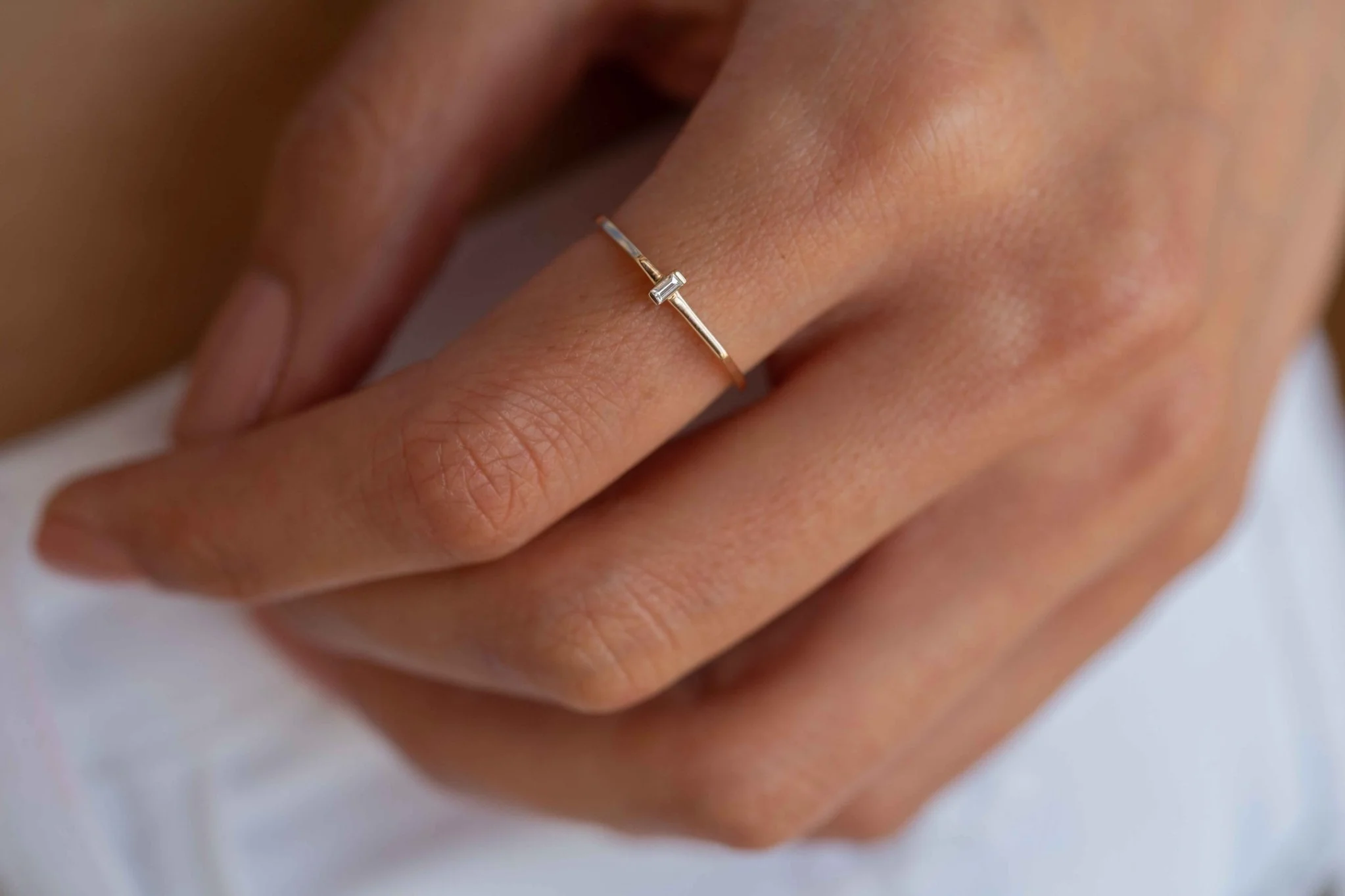 Mini Baget Kare Yüzük - 1