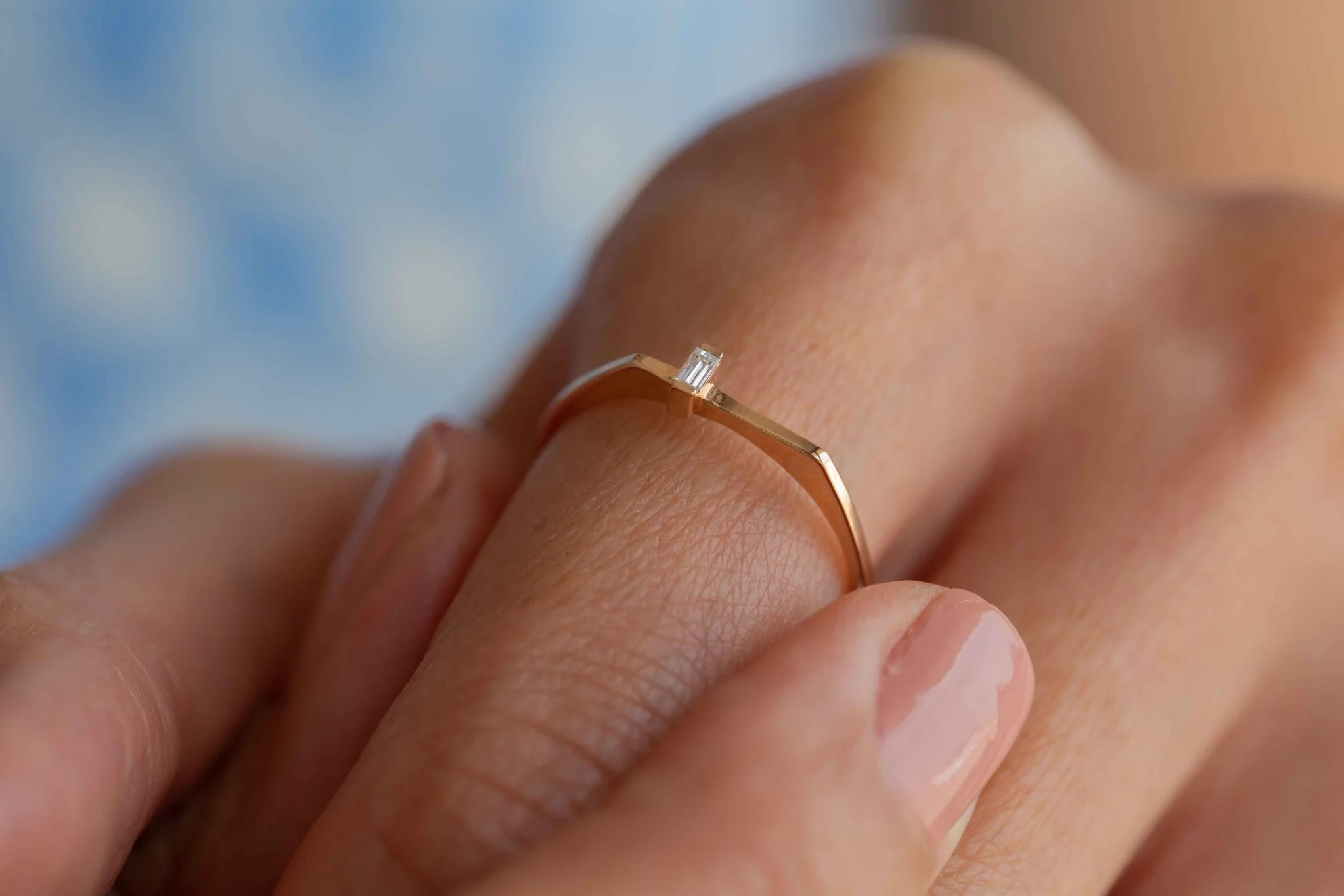 Mini Baget Kare Yüzük - 3