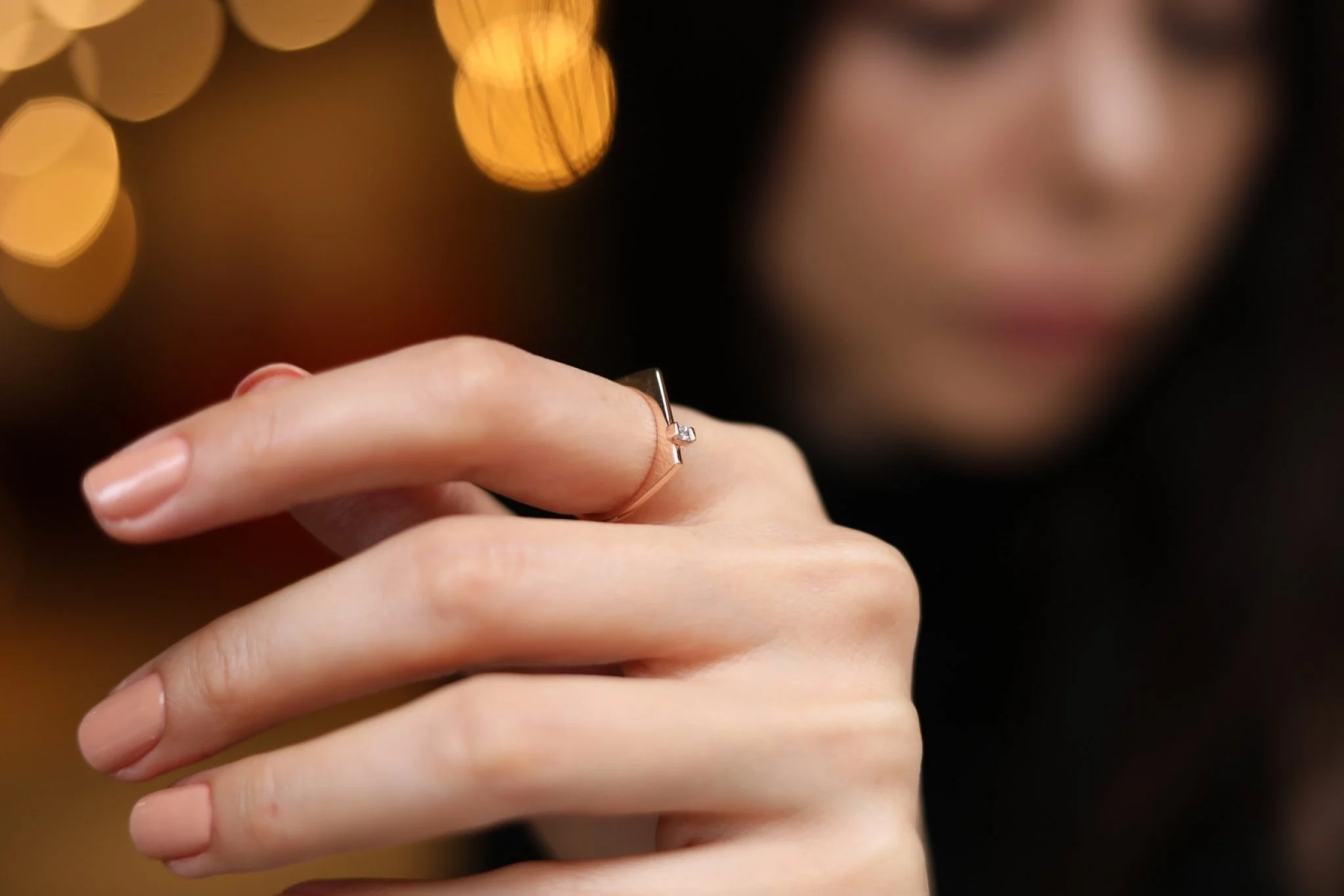 Mini Baget Kare Yüzük - 5