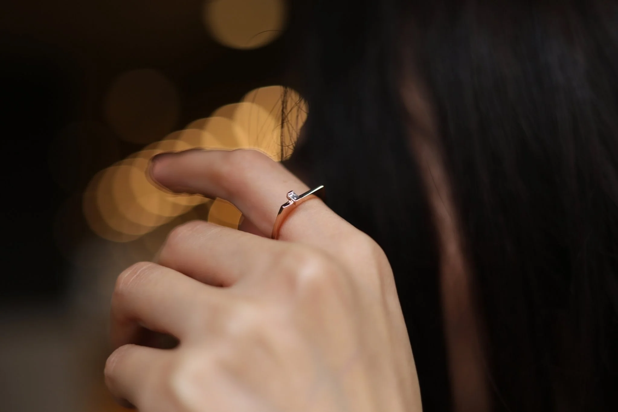 Mini Baget Kare Yüzük - 4