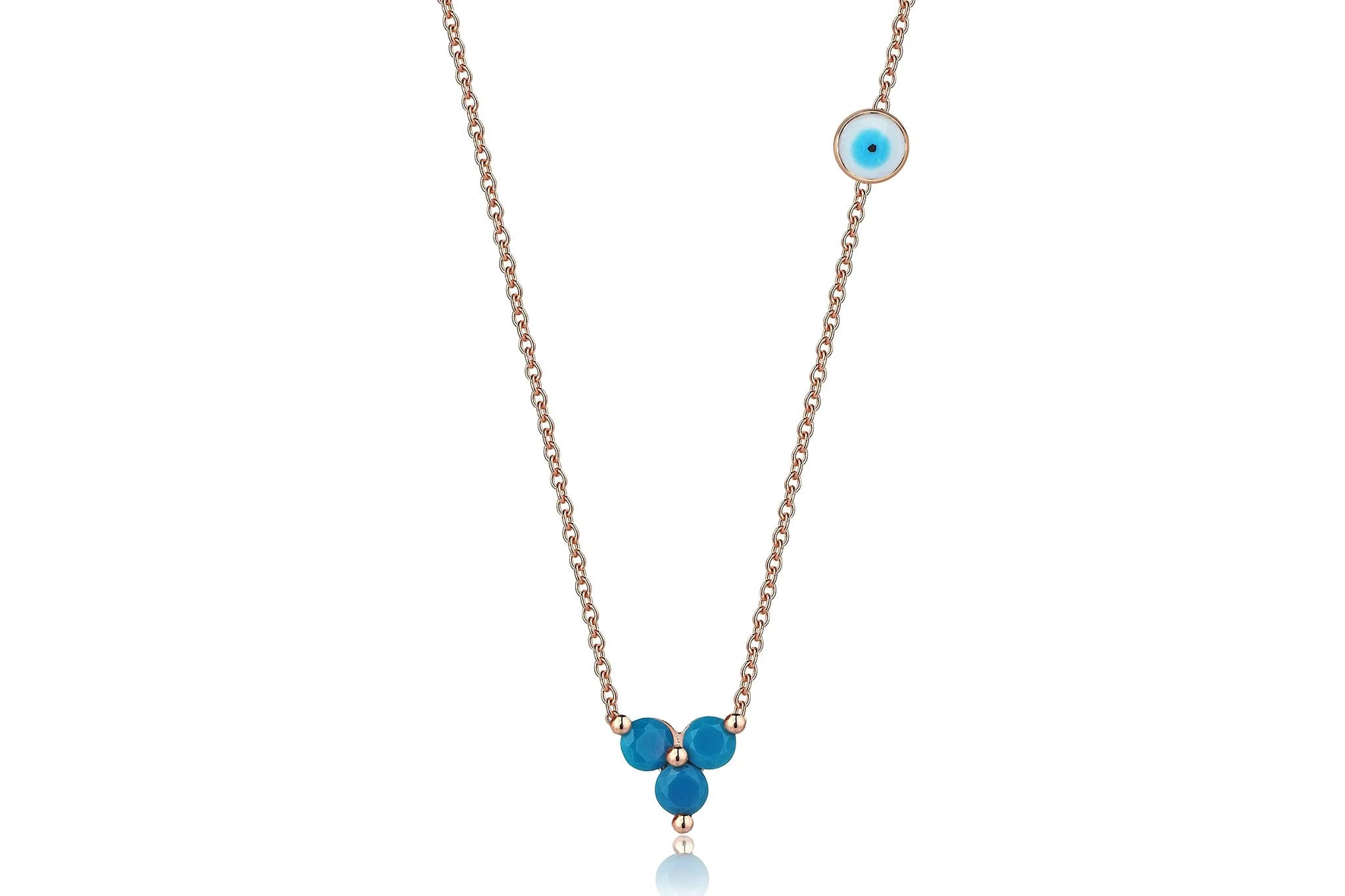 Mini Firuze ve Göz Kolye - 1