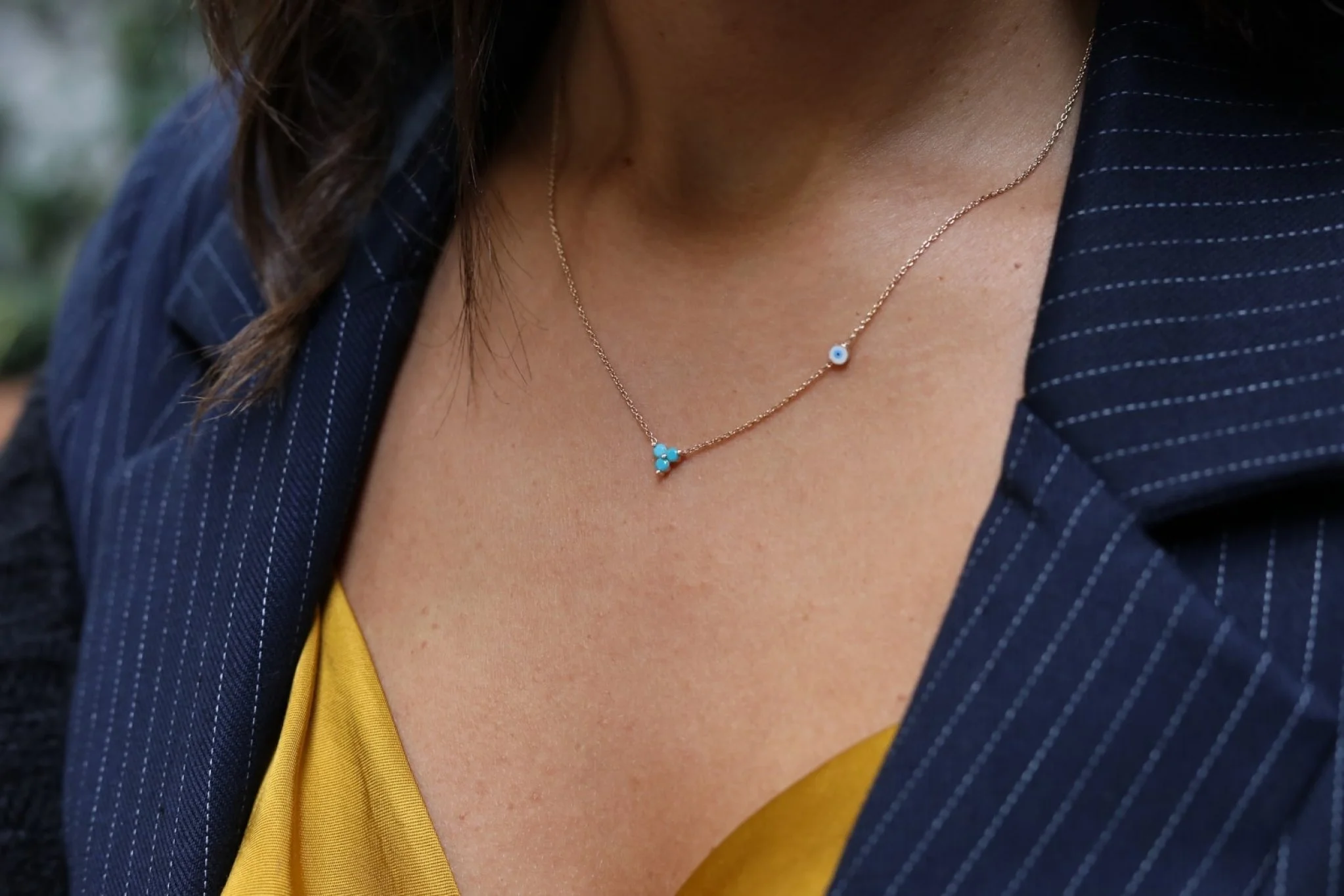 Mini Firuze ve Göz Kolye - 4