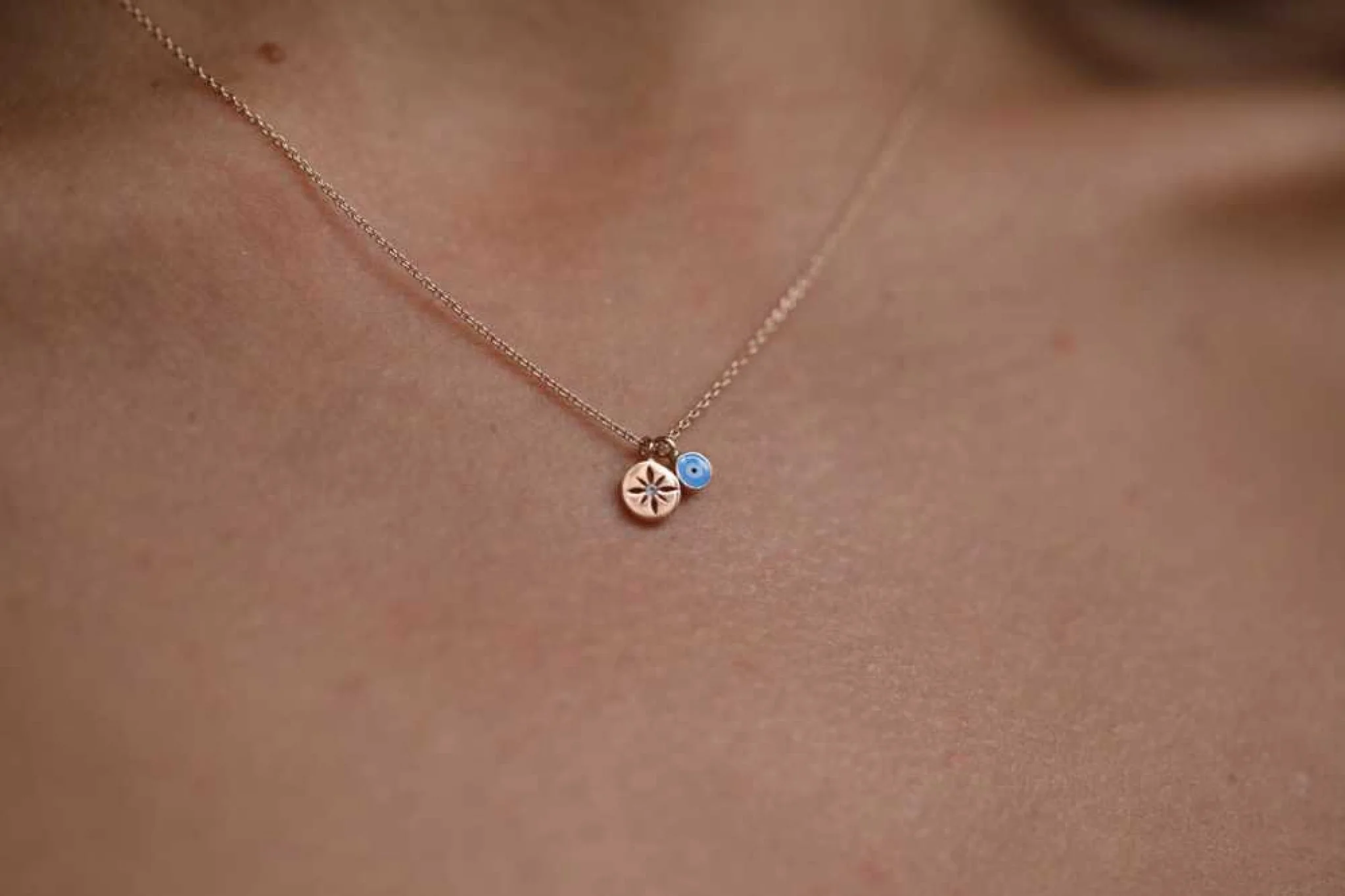 Mini Kutup Yıldızı ve Göz kolye - 3