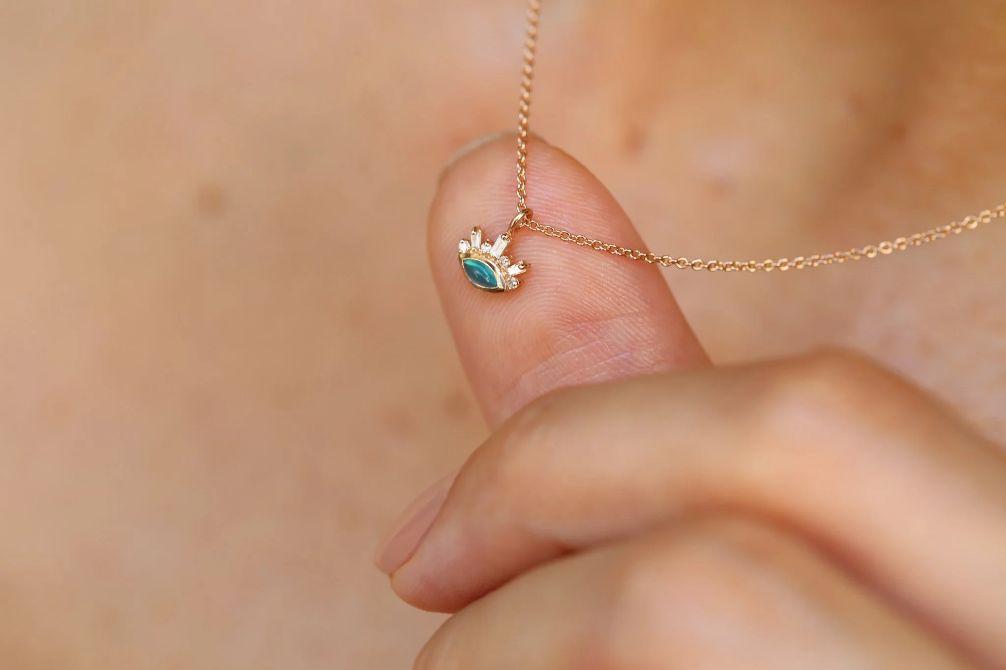 Mini Mavi Ay Kolye - 1