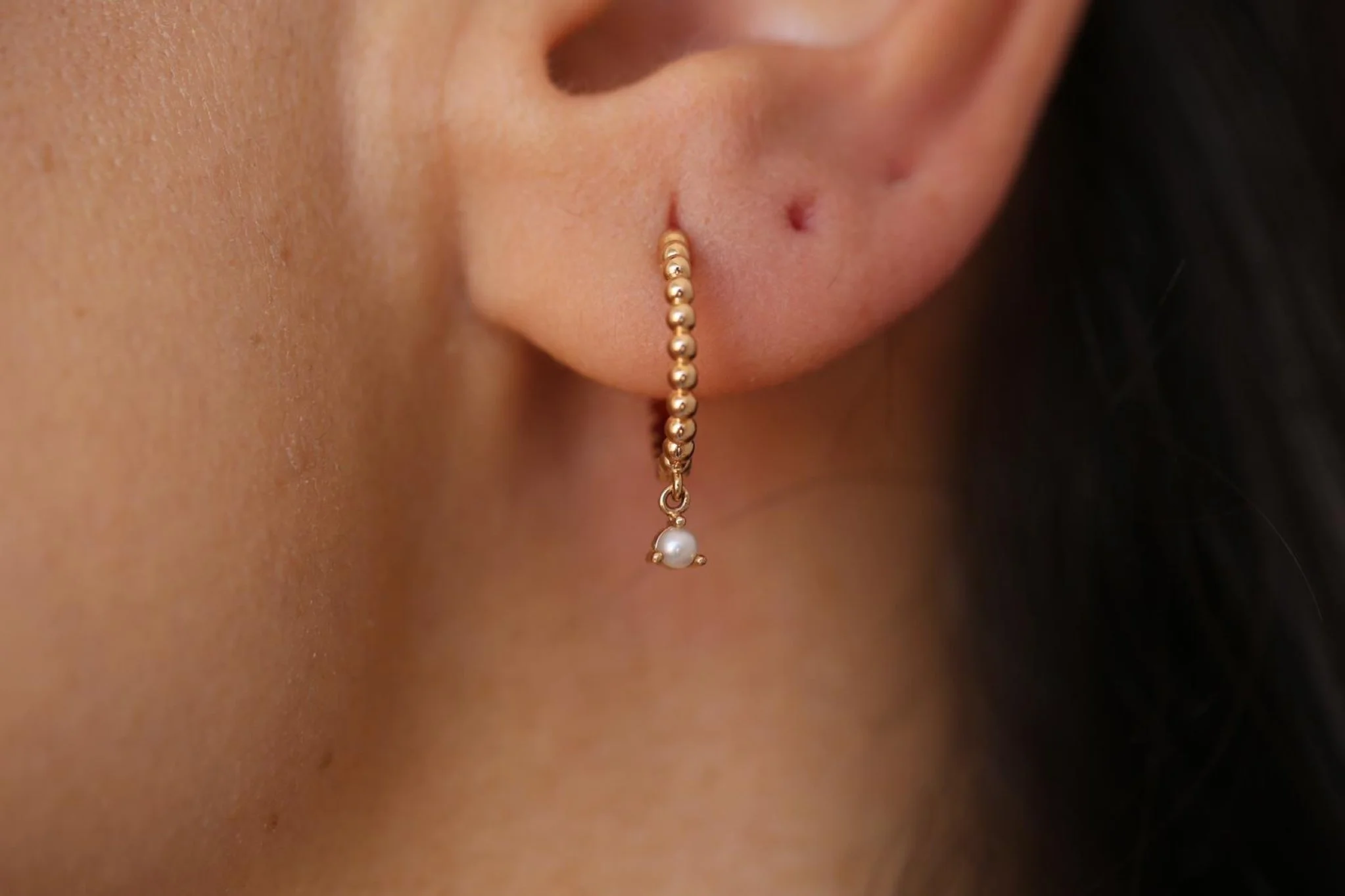 Mini Pearl Küpe - 1