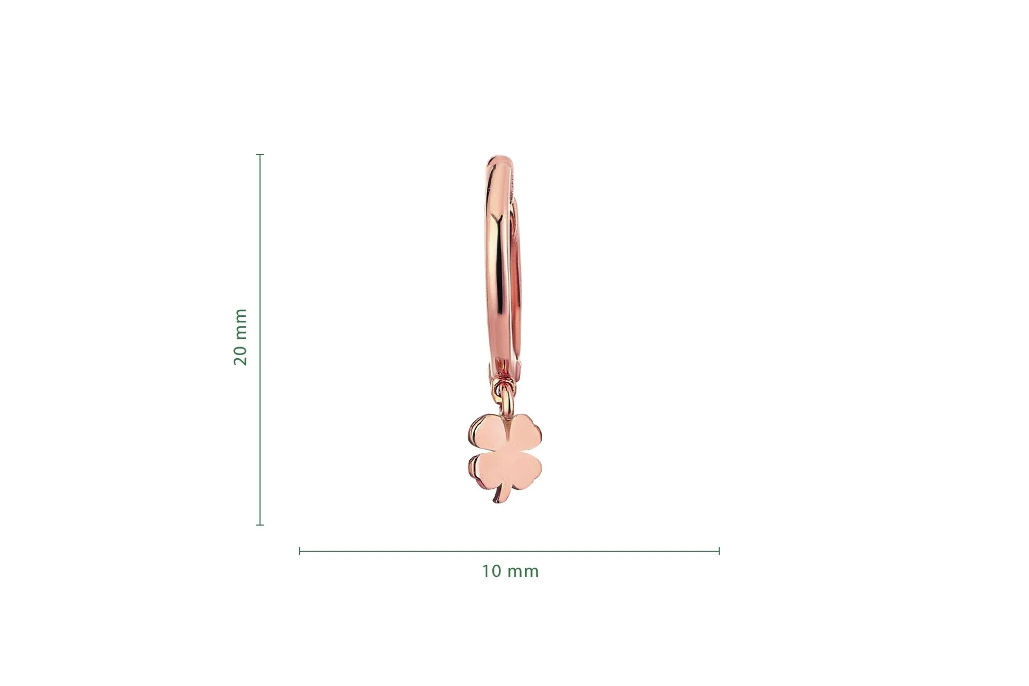 Mini Yonca Halka Küpe - 4