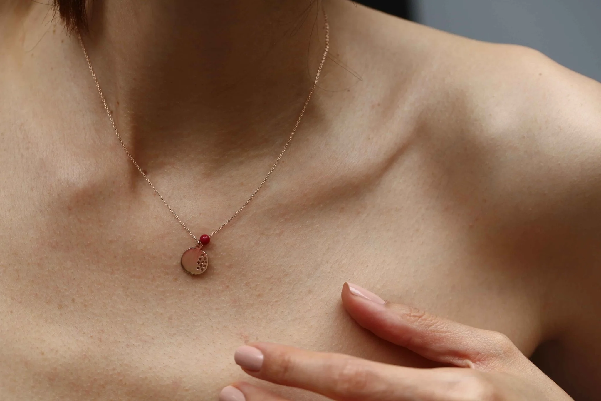 Nar Kolye Mercan Taşlı - 1