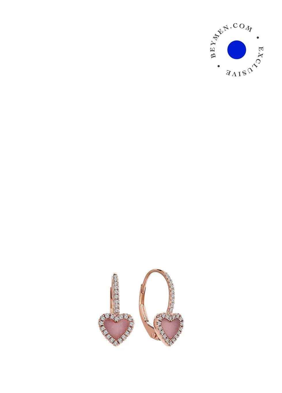 Pink Heart Küpe - 1