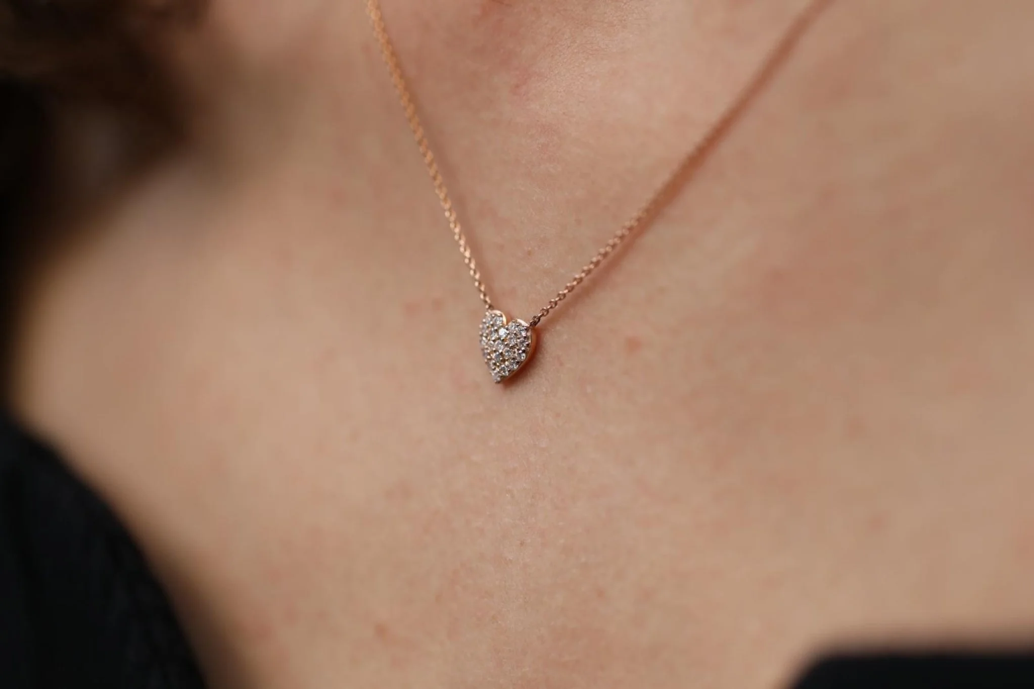 Pırlanta Kalp Kolye - 4