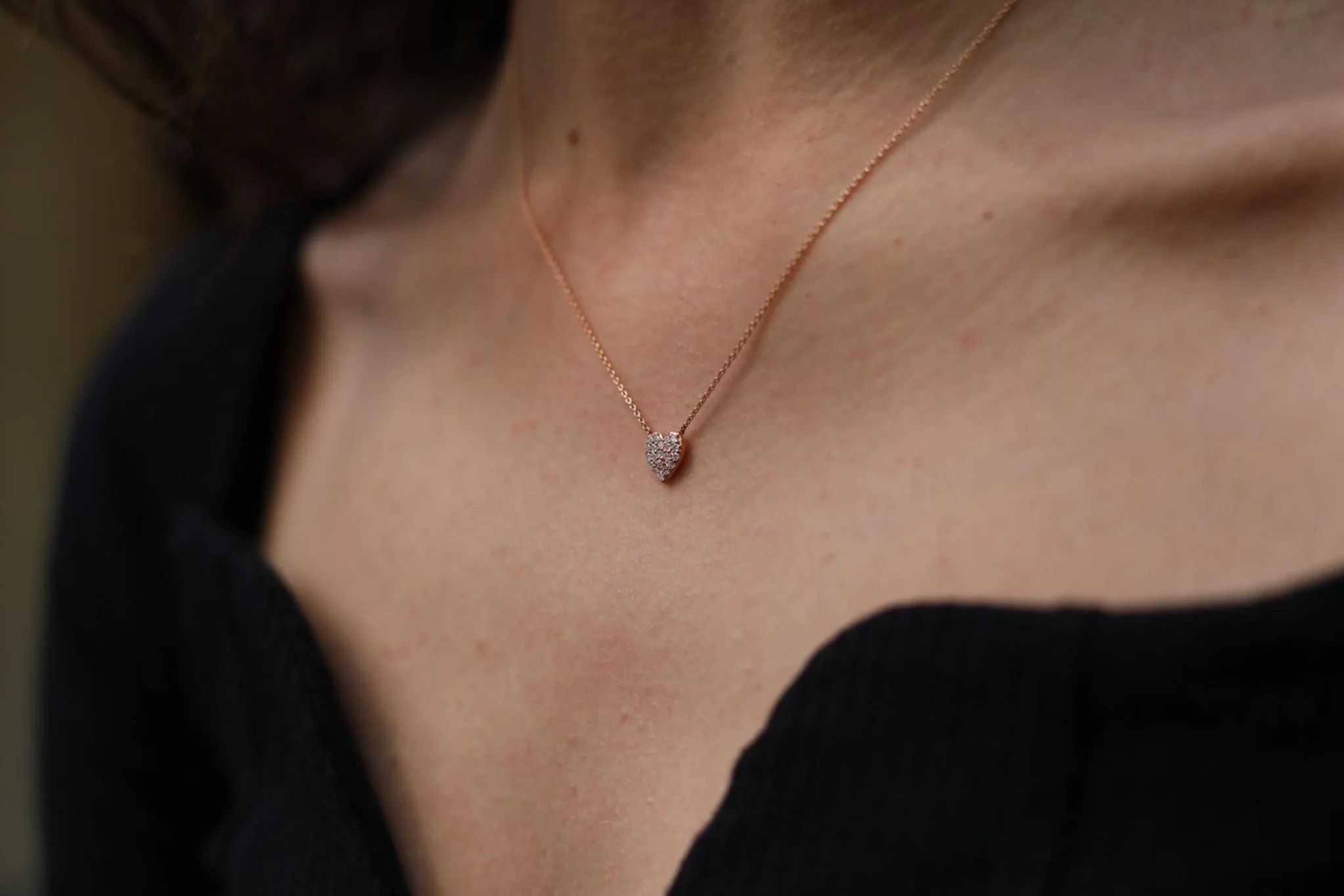 Pırlanta Kalp Kolye - 5