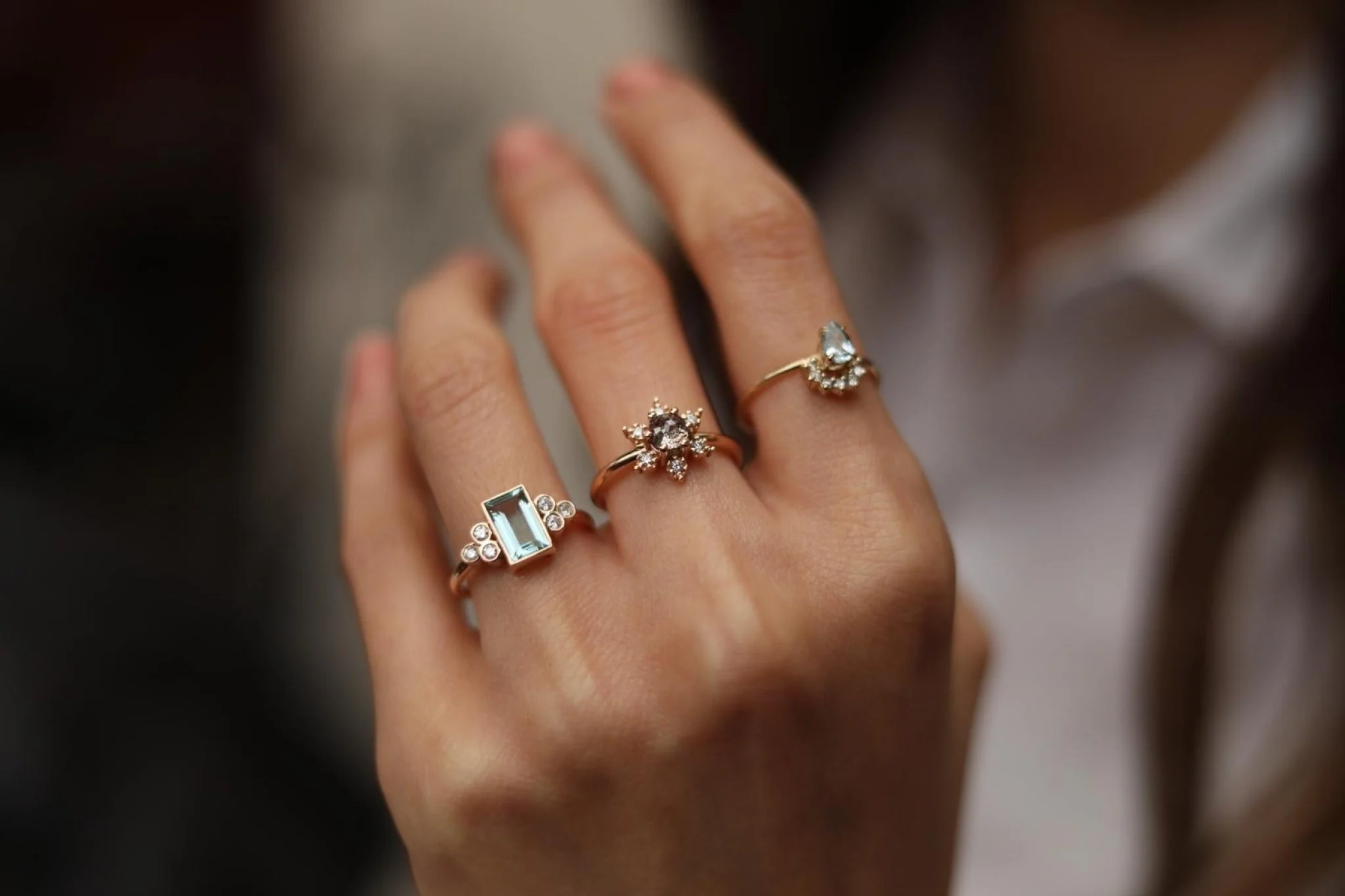 Pırlanta ve Aquamarine Birleşimi - 5