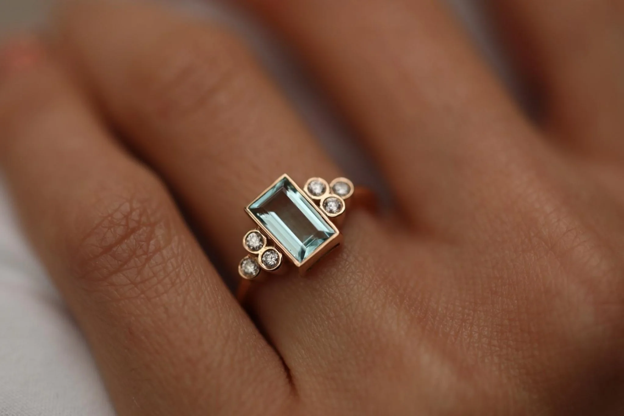 Pırlanta ve Aquamarine Birleşimi - 3