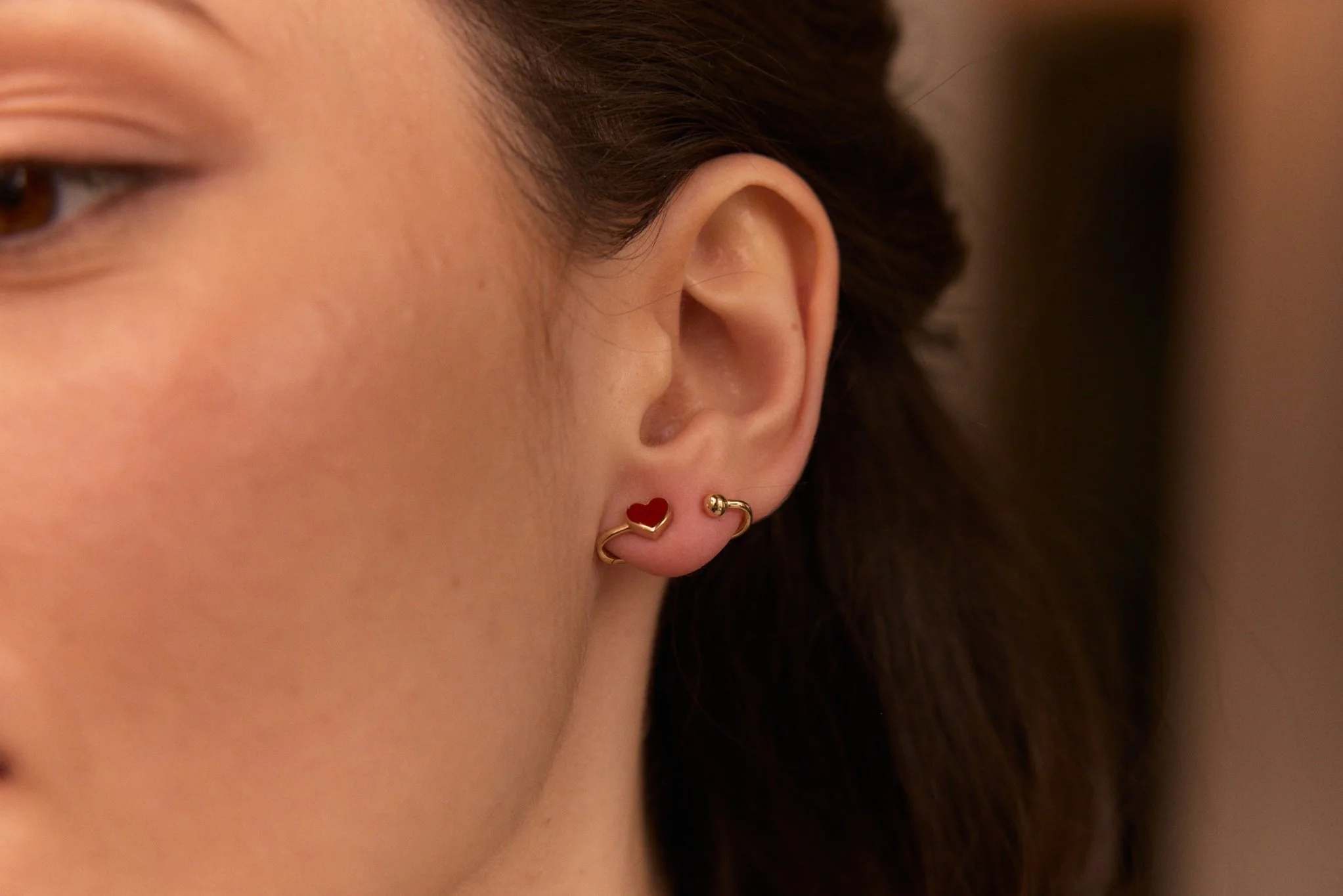 Red Heart Earcing - 1