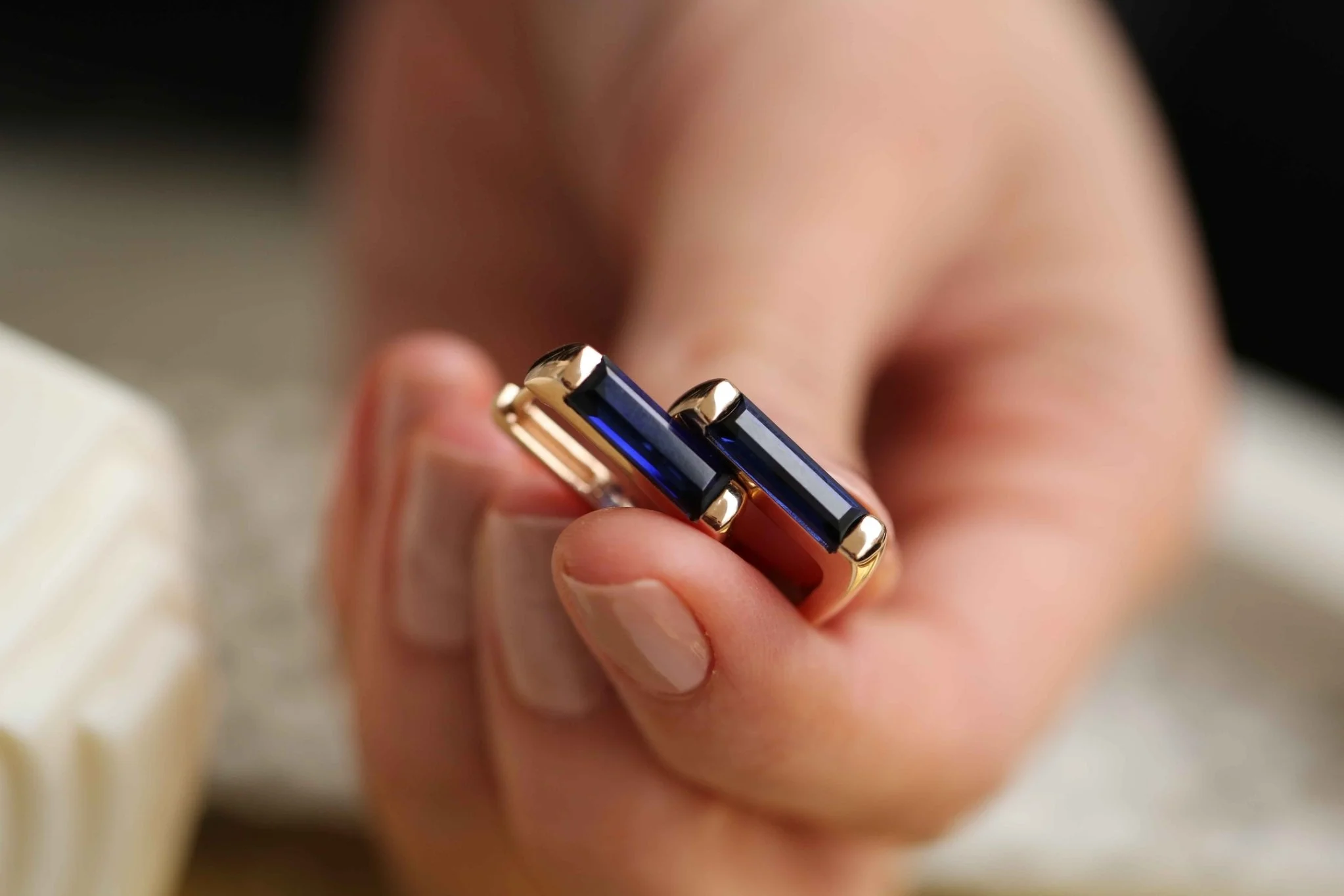 Safir Line Earring - 3