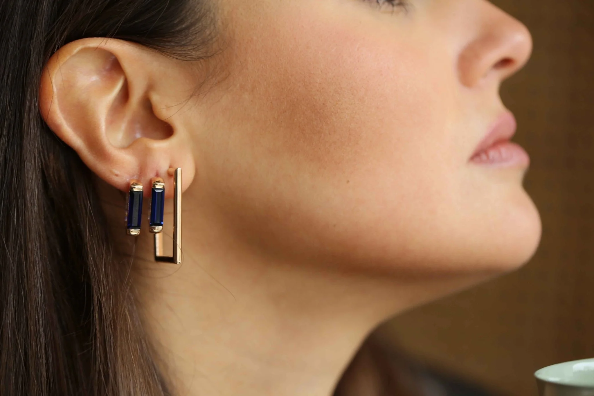 Safir Line Earring - 4