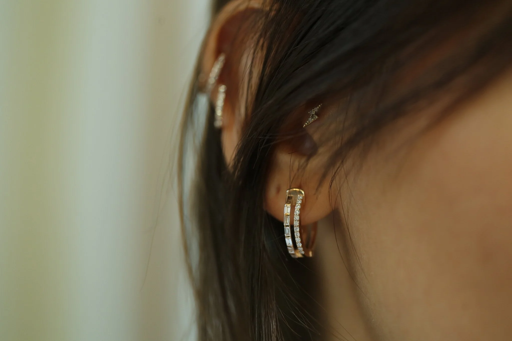 Sıra Baget ve Pırlanta Küpe - 5