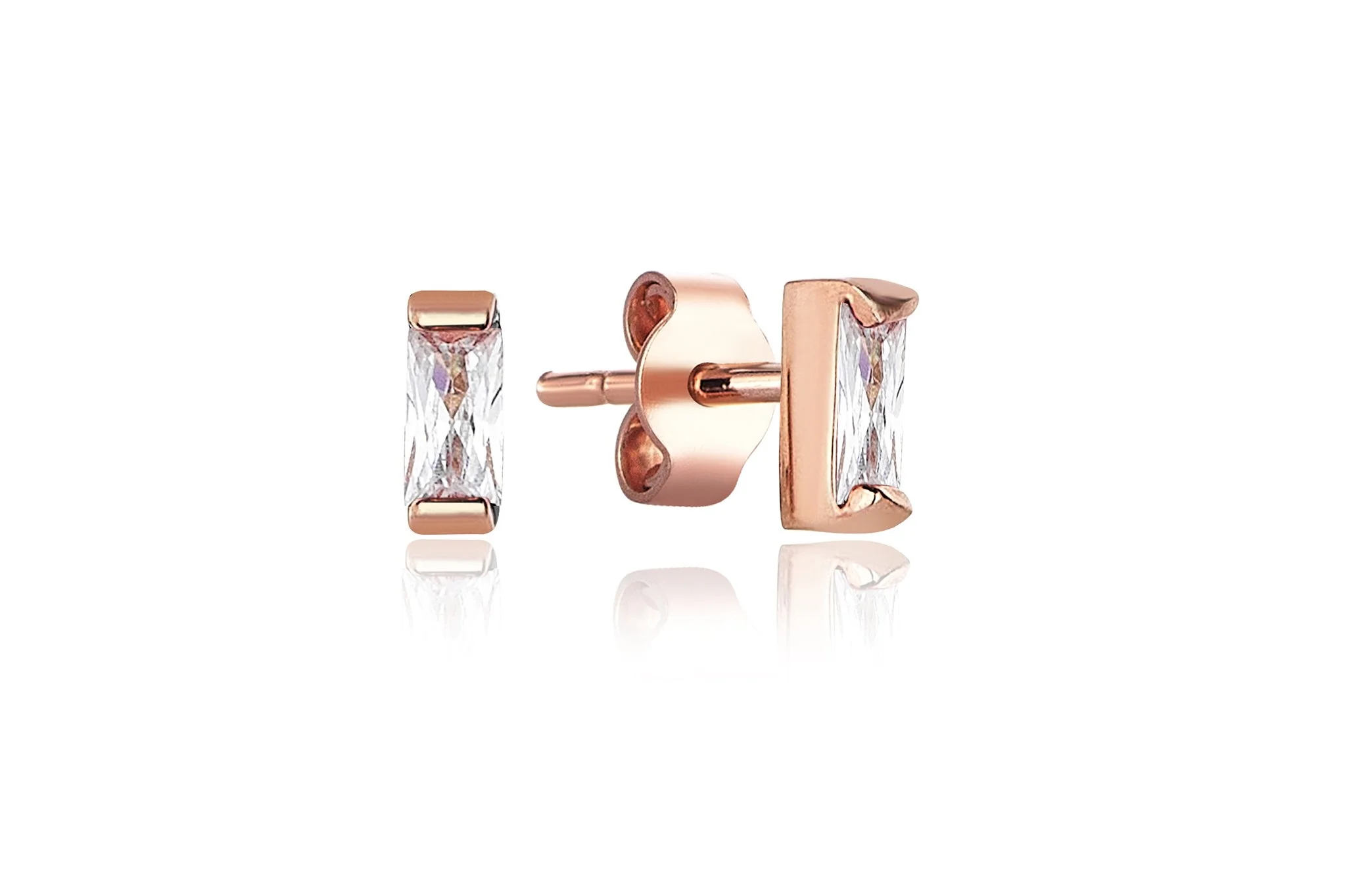 Swarovski Taşlı Baget Küpe - 2