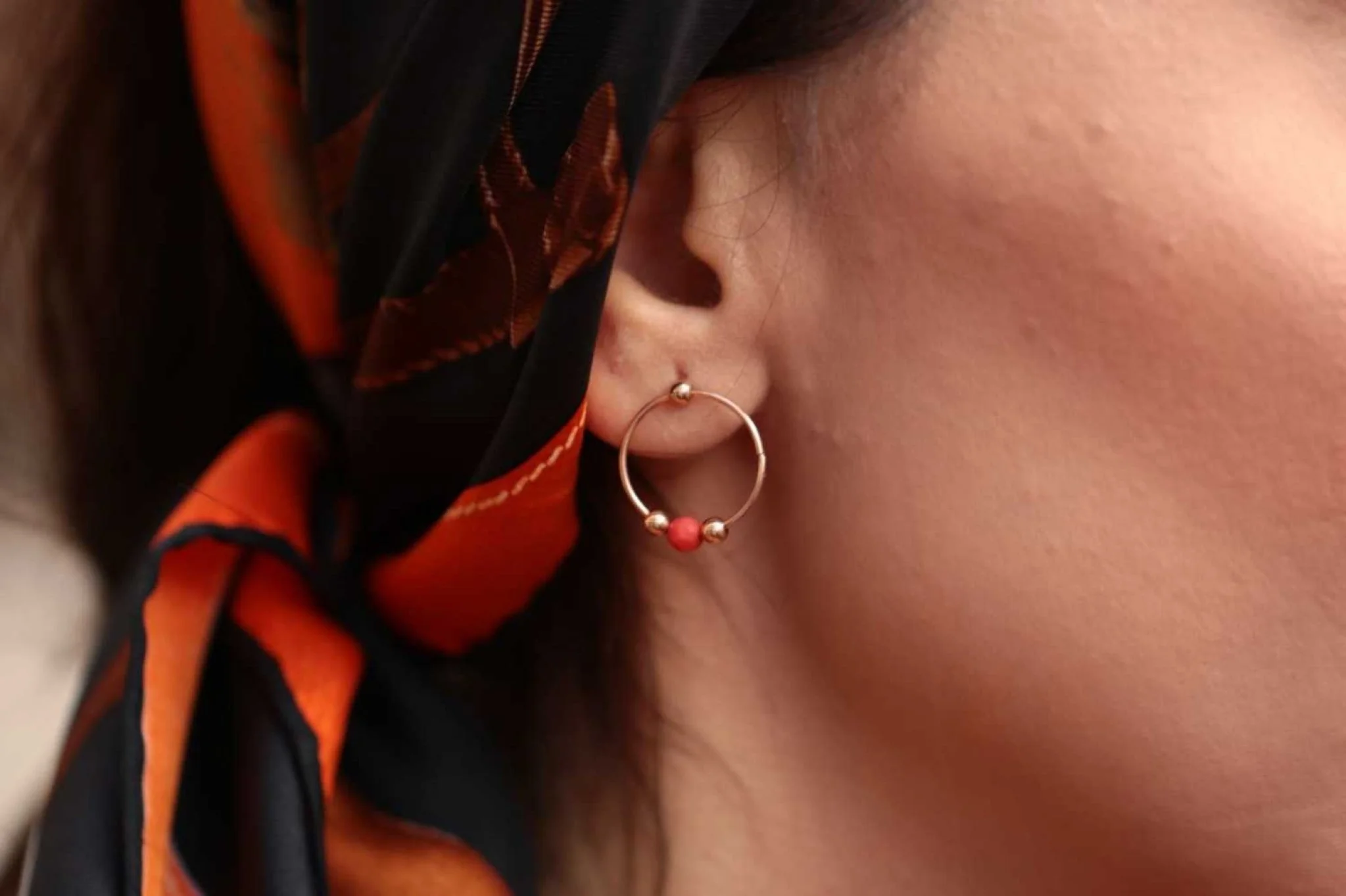 Tiki Taka Mercan Küpe - 1