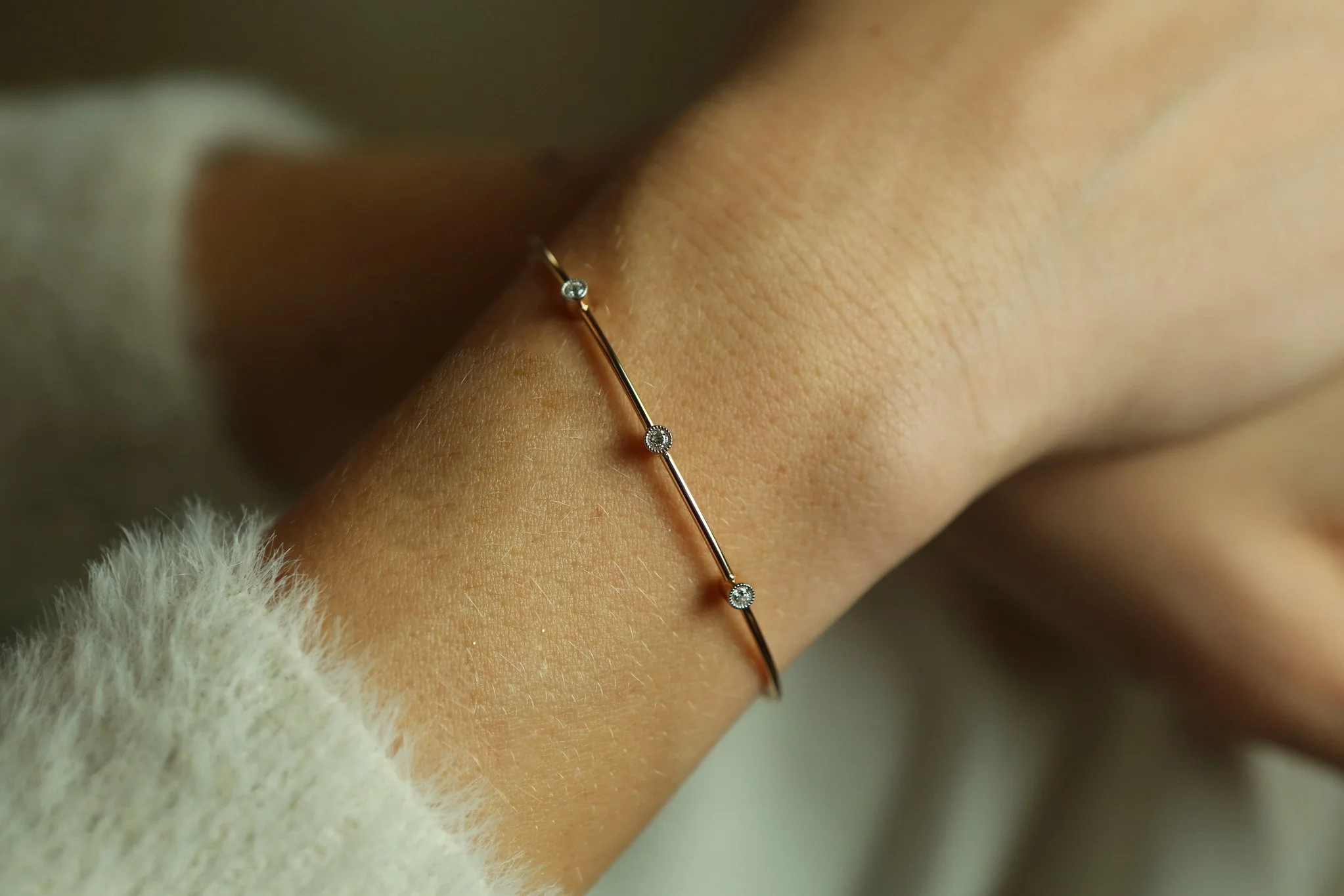 Triple Dia Bangle - 1